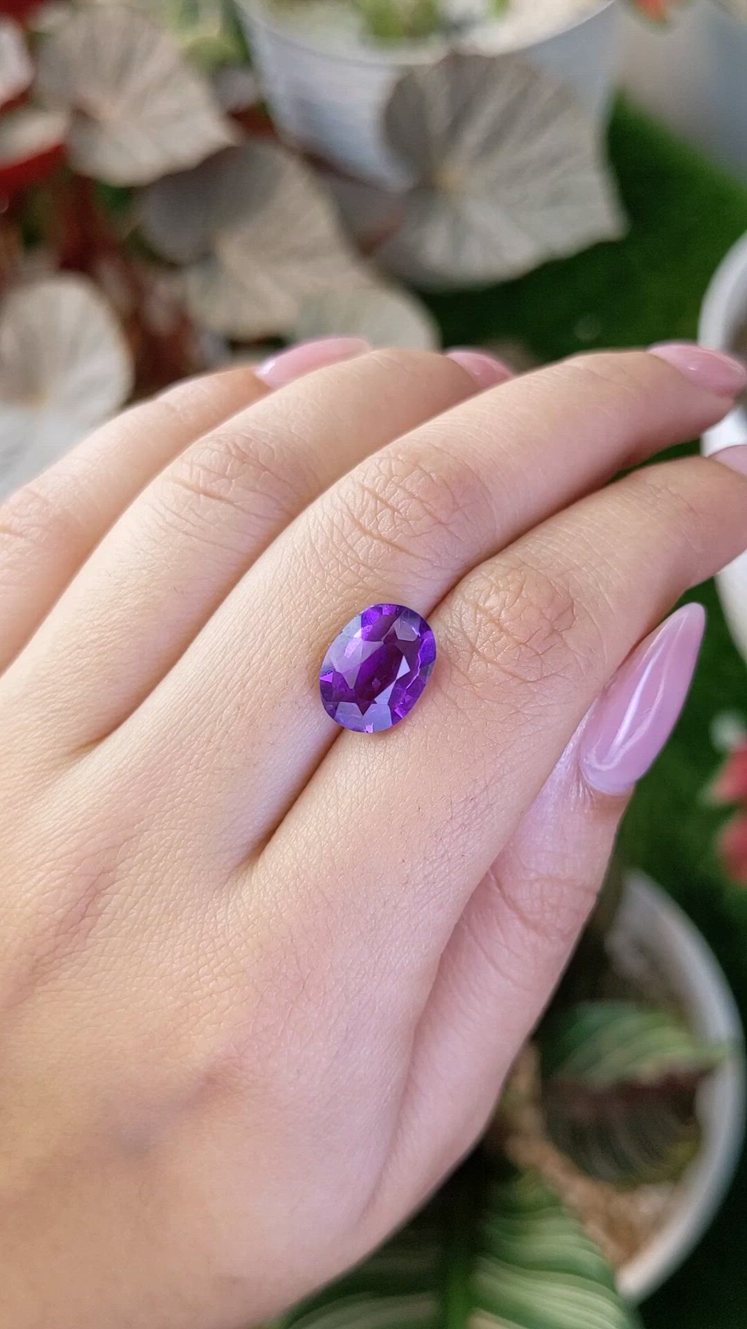 4.12 Ct. Purple Amethyst from Ceylon (Sri Lanka) Size Video