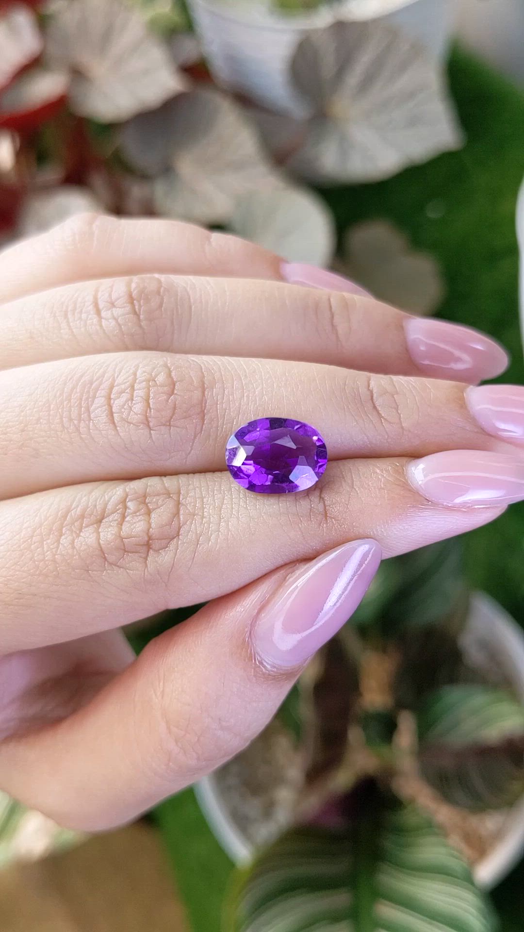 4.12 Ct. Purple Amethyst from Ceylon (Sri Lanka) Size Video