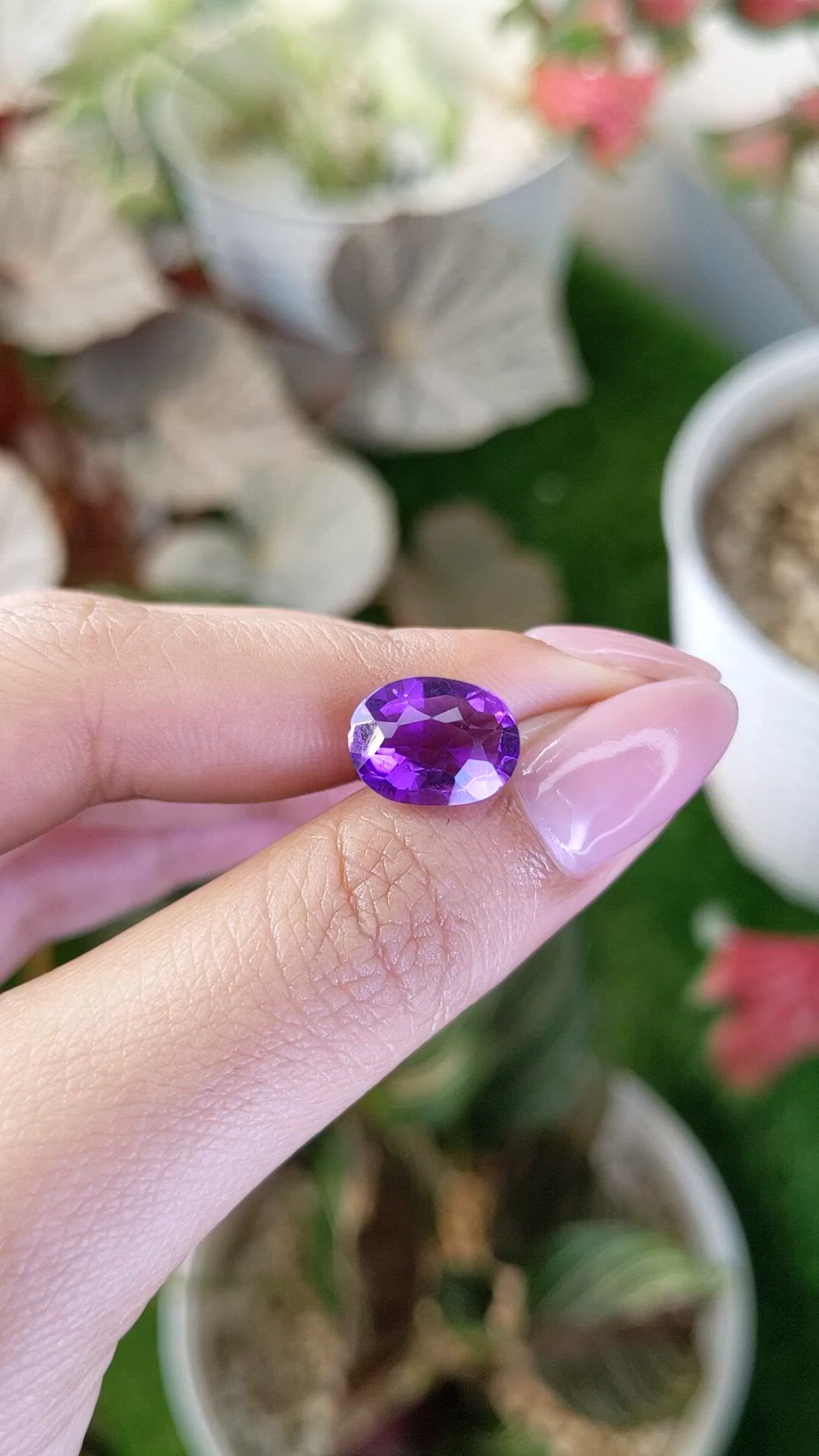4.12 Ct. Purple Amethyst from Ceylon (Sri Lanka) Size Video