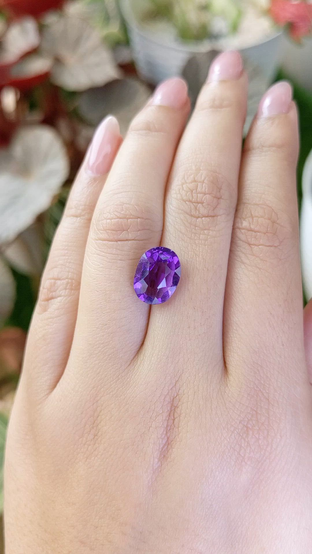 4.12 Ct. Purple Amethyst from Ceylon (Sri Lanka) Size Video