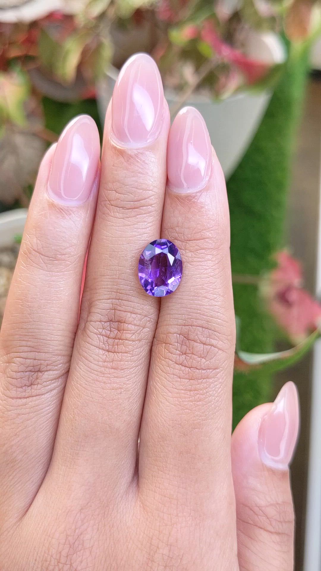 3.28 Ct. Purple Amethyst from Ceylon (Sri Lanka) Size Video