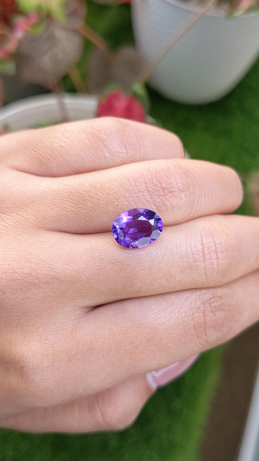 3.28 Ct. Purple Amethyst from Ceylon (Sri Lanka) Size Video