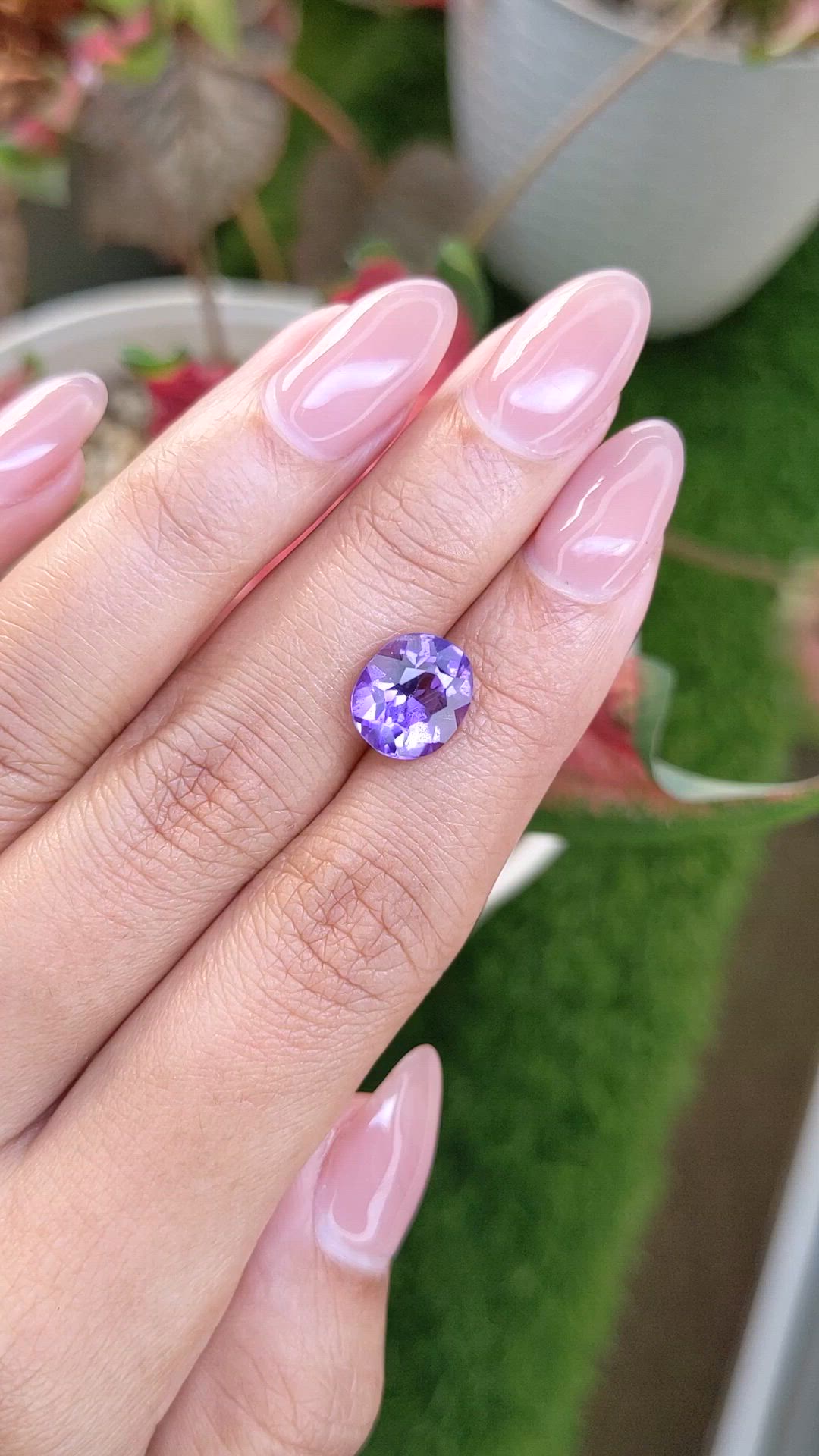 3.14 Ct. Purple Amethyst from Ceylon (Sri Lanka) Size Video