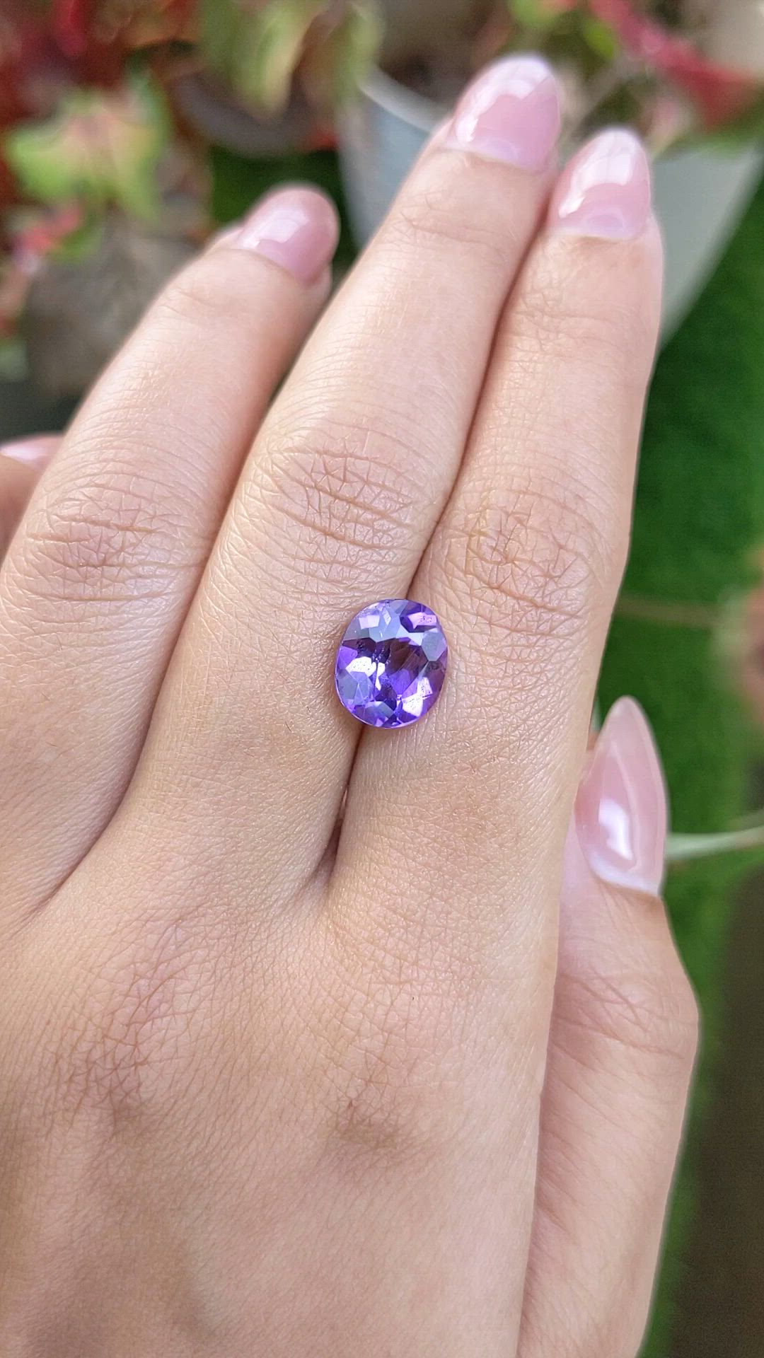 3.14 Ct. Purple Amethyst from Ceylon (Sri Lanka) Size Video