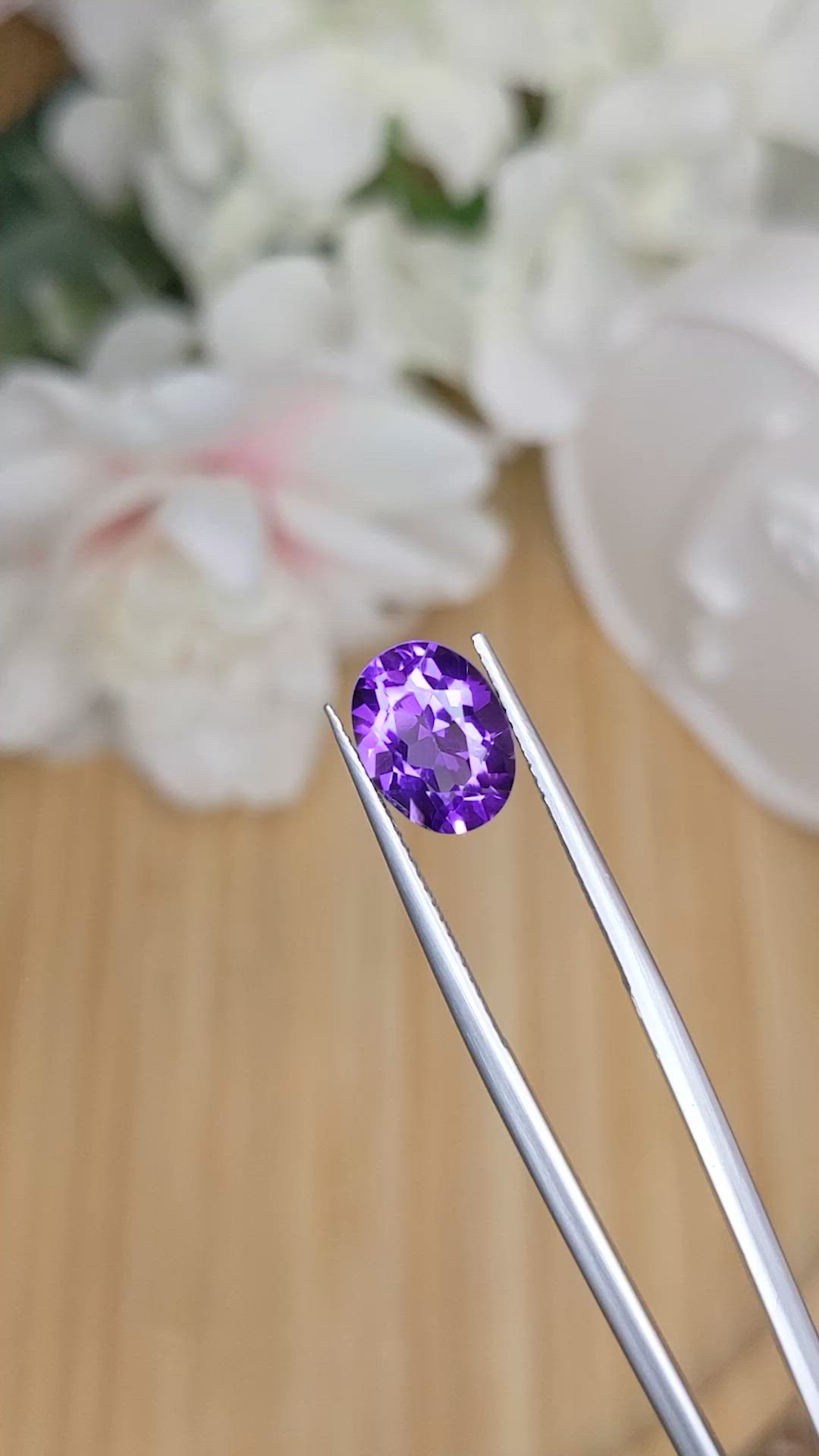 2.48 Ct. Purple Amethyst from Ceylon (Sri Lanka) Size Video