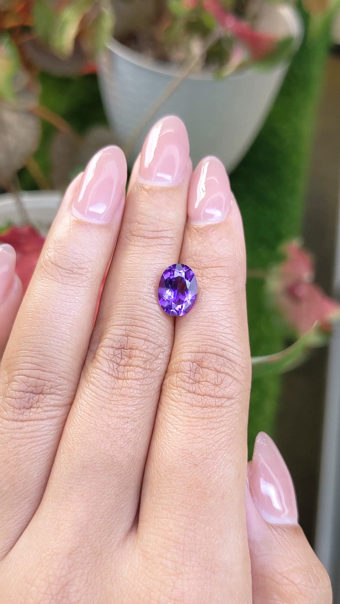 2.48 Ct. Purple Amethyst from Ceylon (Sri Lanka) Size Video