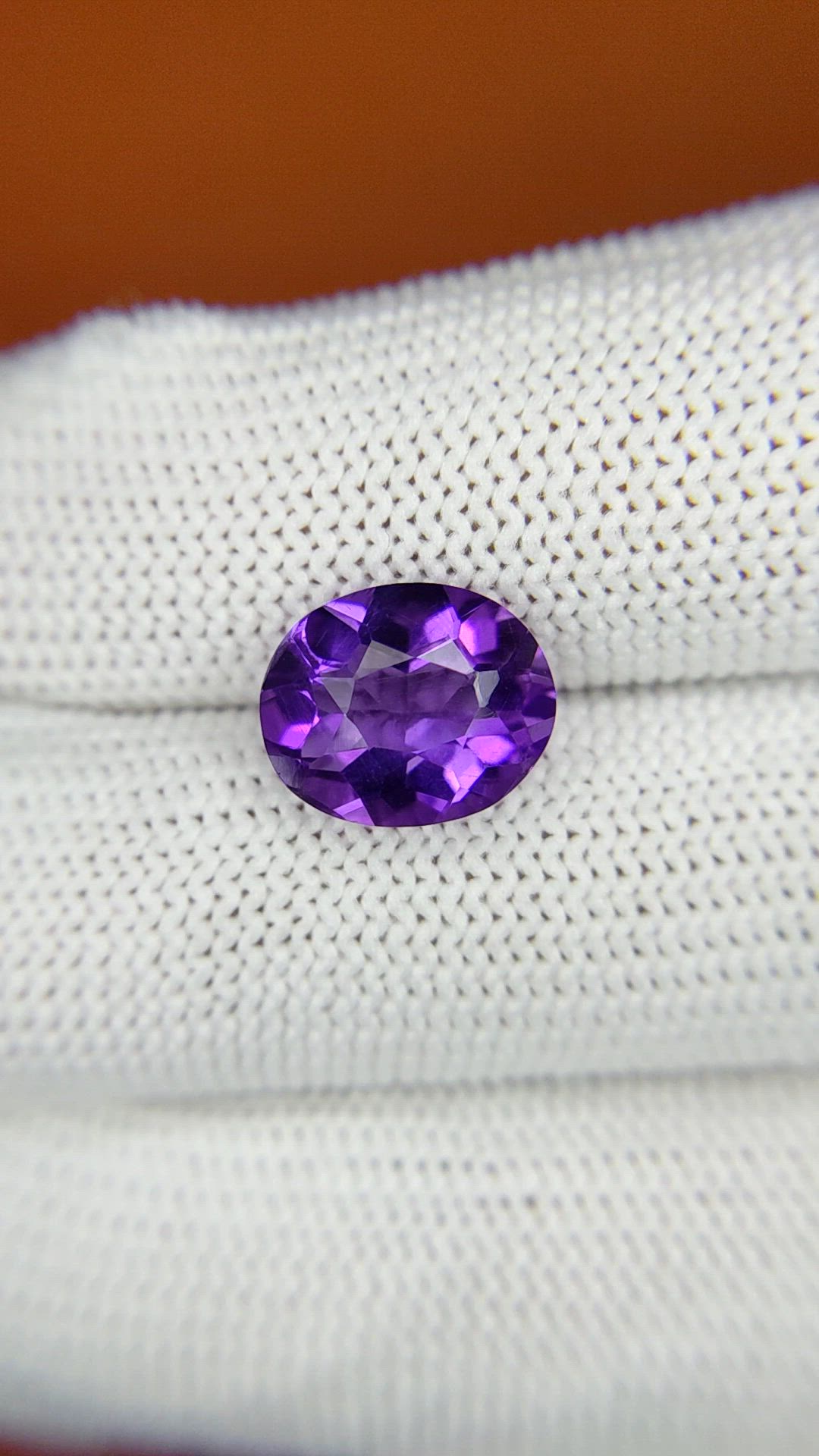 3.49 Ct. Purple Amethyst from Ceylon (Sri Lanka) Size Video
