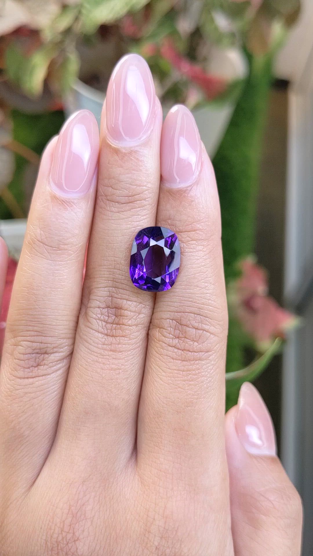 6.46 Ct. Purple Amethyst from Ceylon (Sri Lanka) Size Video