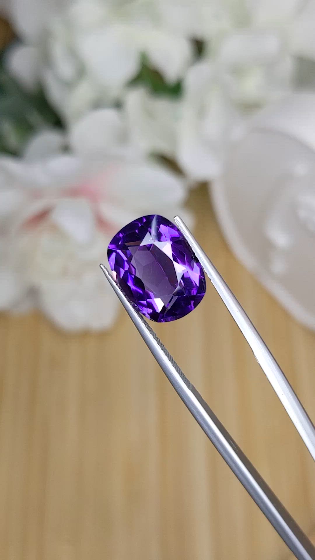 6.46 Ct. Purple Amethyst from Ceylon (Sri Lanka) Size Video