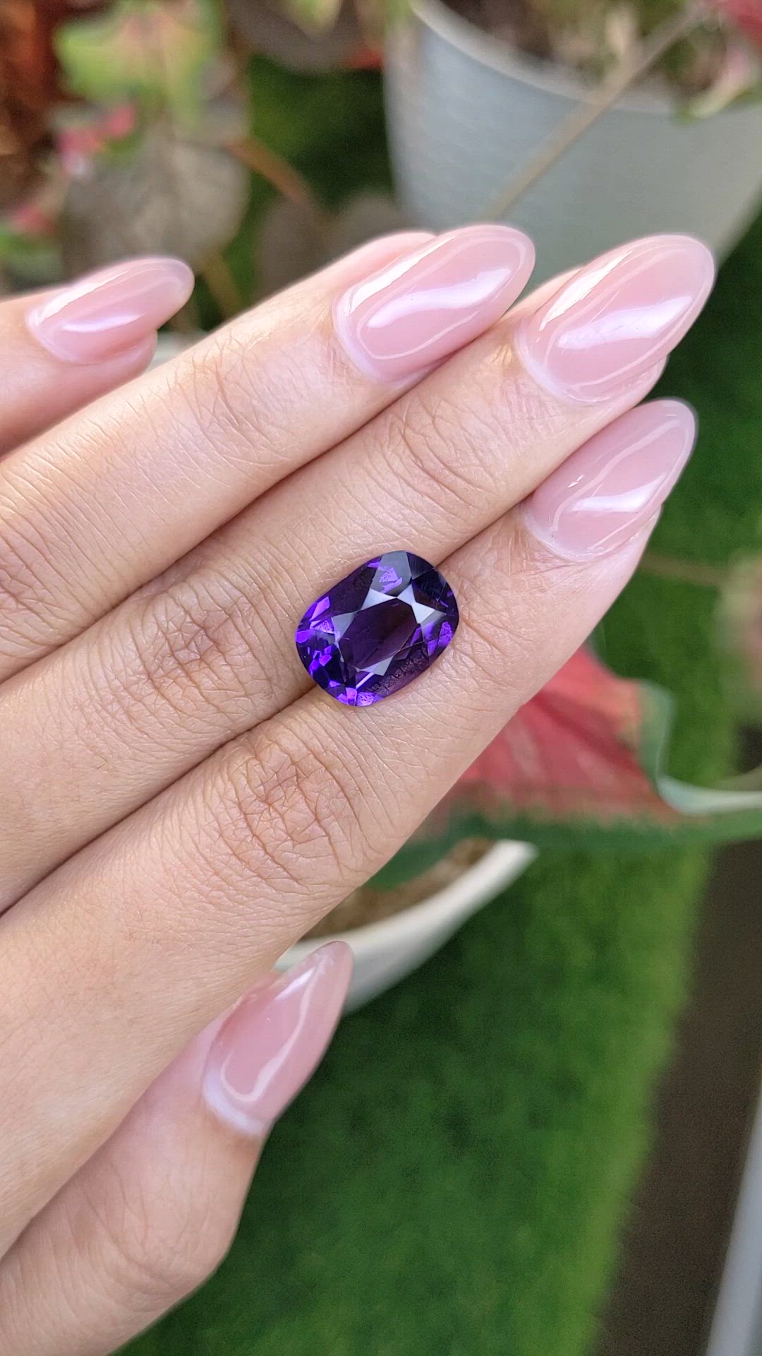 6.46 Ct. Purple Amethyst from Ceylon (Sri Lanka) Size Video