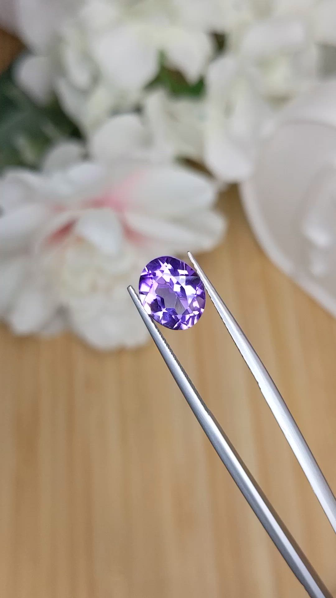 2.45 Ct. Purple Amethyst from Ceylon (Sri Lanka) Size Video