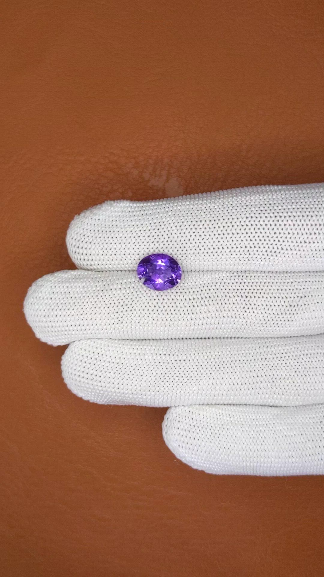 2.45 Ct. Purple Amethyst from Ceylon (Sri Lanka) Size Video