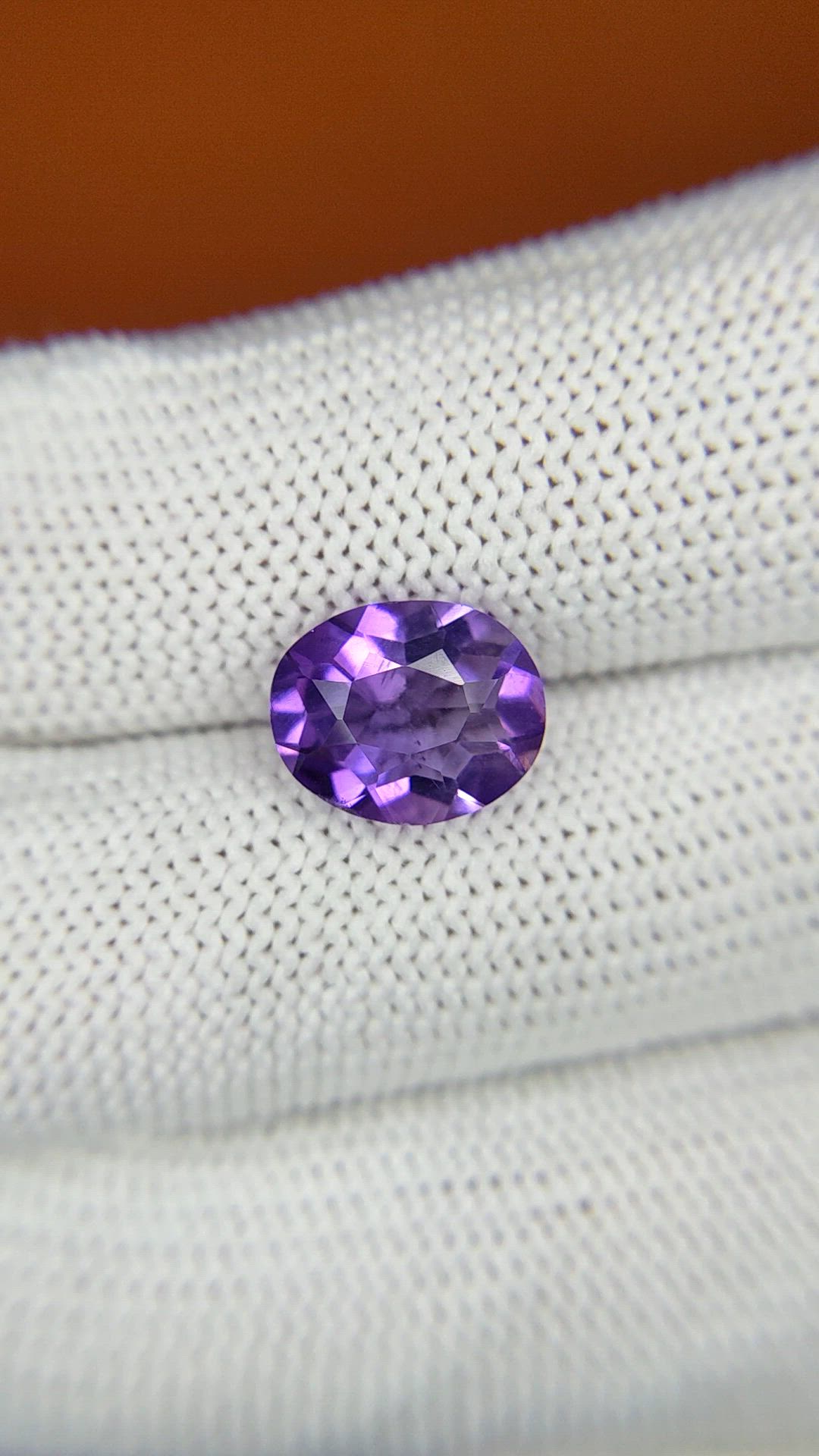 2.87 Ct. Purple Amethyst from Ceylon (Sri Lanka) Size Video