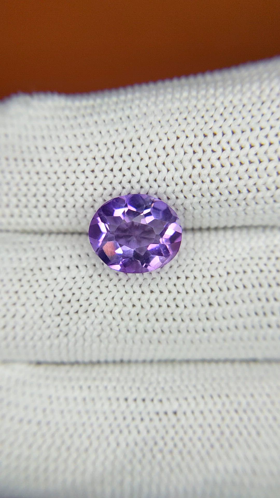 2.88 Ct. Purple Amethyst from Ceylon (Sri Lanka) Size Video
