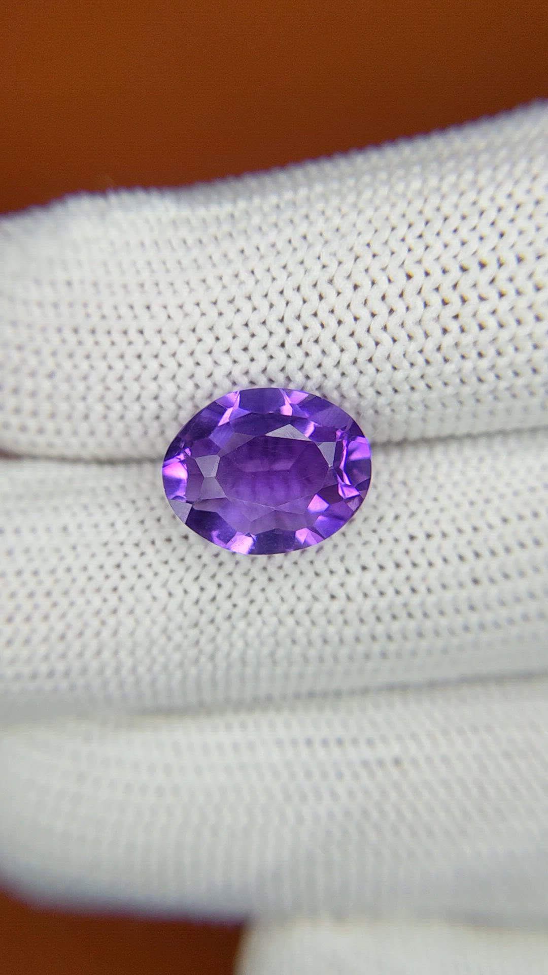 4.04 Ct. Purple Amethyst from Ceylon (Sri Lanka) Size Video