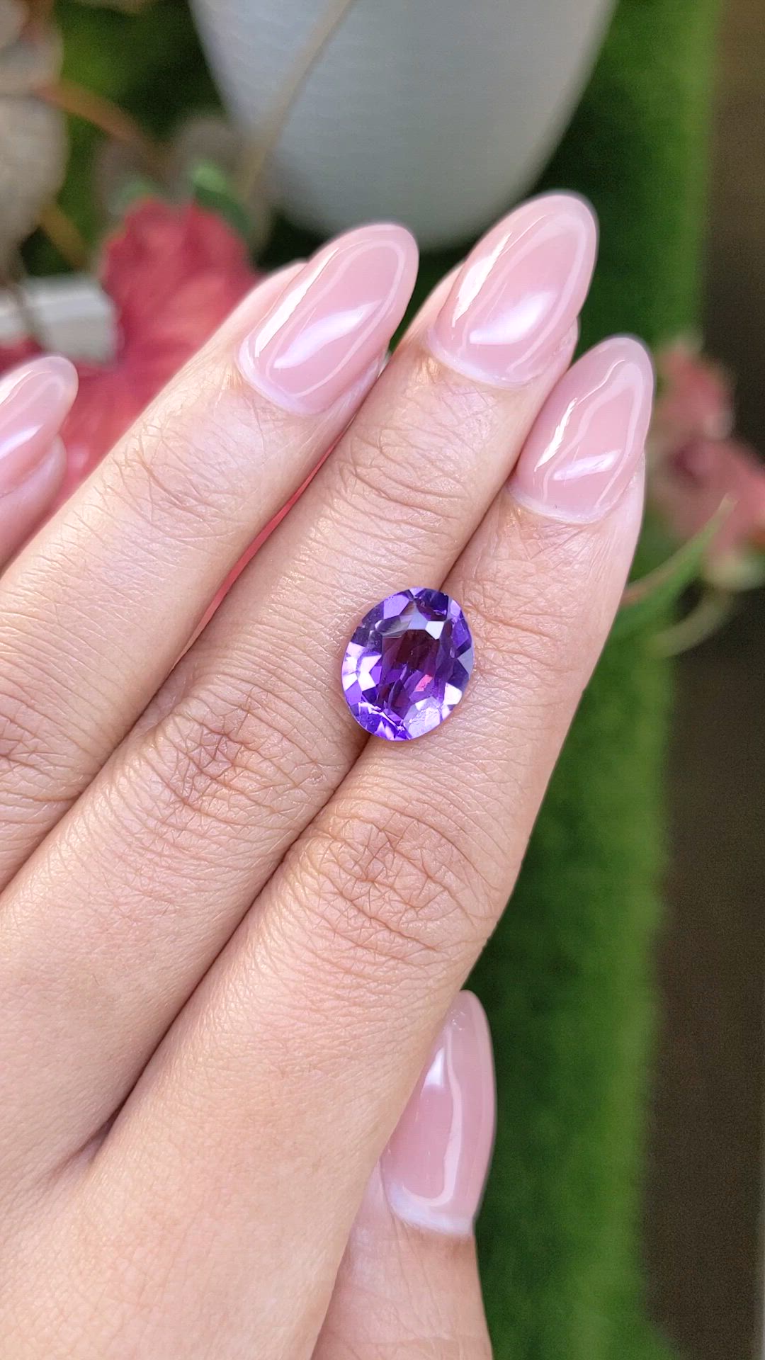 4.04 Ct. Purple Amethyst from Ceylon (Sri Lanka) Size Video