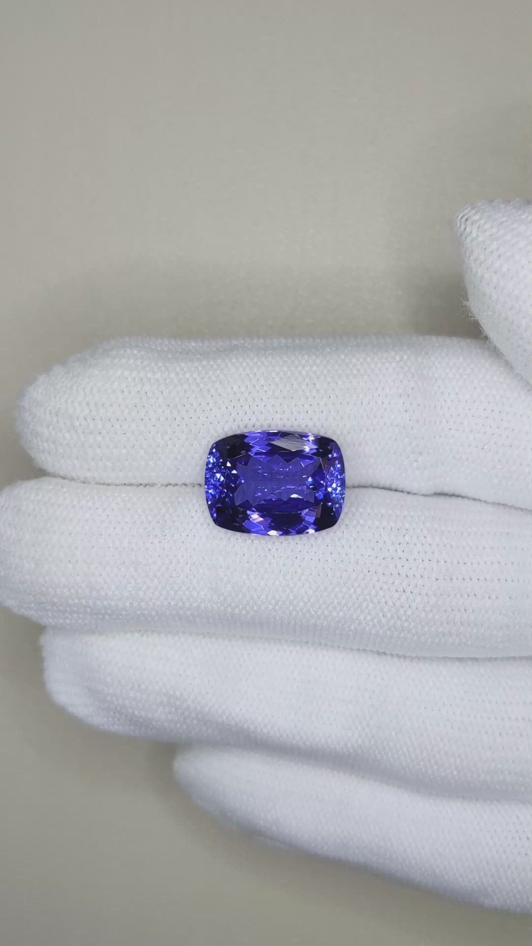 9.15 Ct. Violetish Blue Tanzanite from Tanzania Size Video