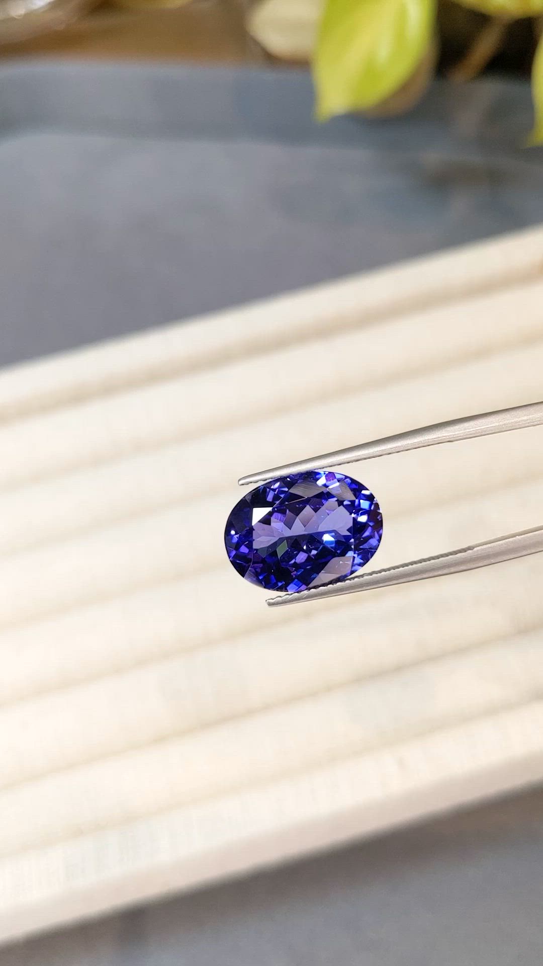8.41 Ct. Violetish Blue Tanzanite from Tanzania Size Video