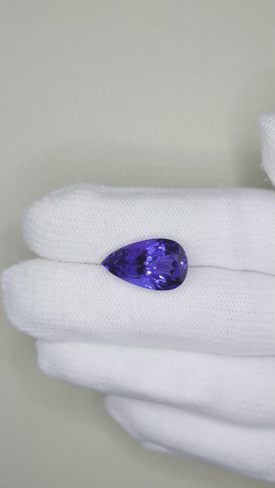 8.42 Ct. Violet Tanzanite from Tanzania Size Video