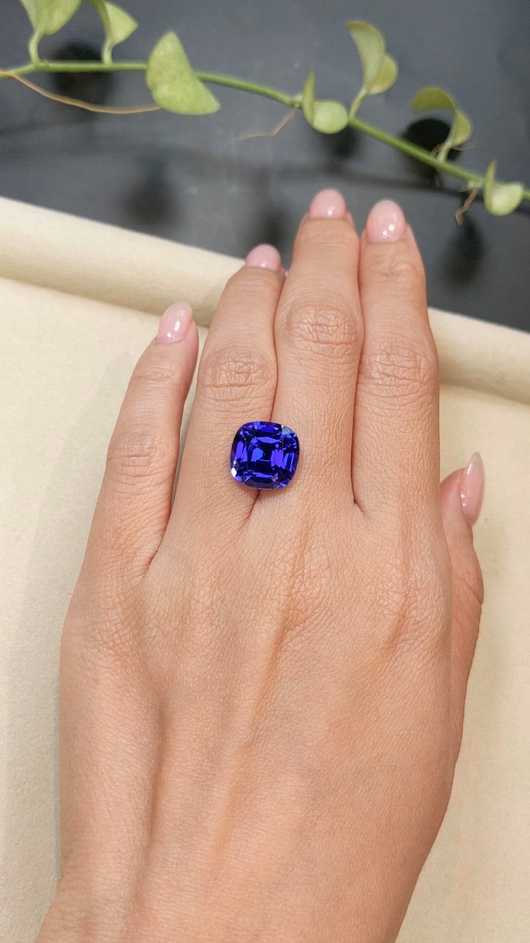 8.83 Ct. Violetish Blue Tanzanite from Tanzania Size Video