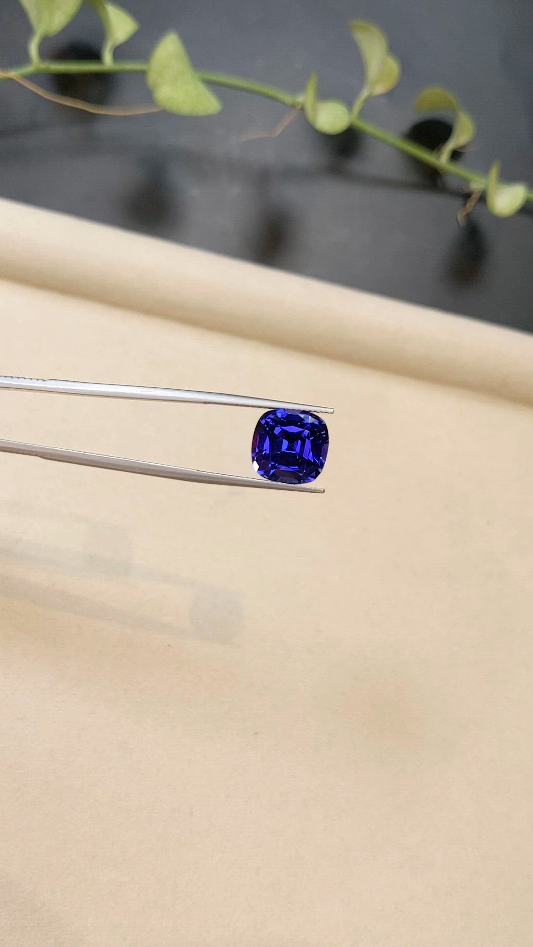 8.83 Ct. Violetish Blue Tanzanite from Tanzania Size Video