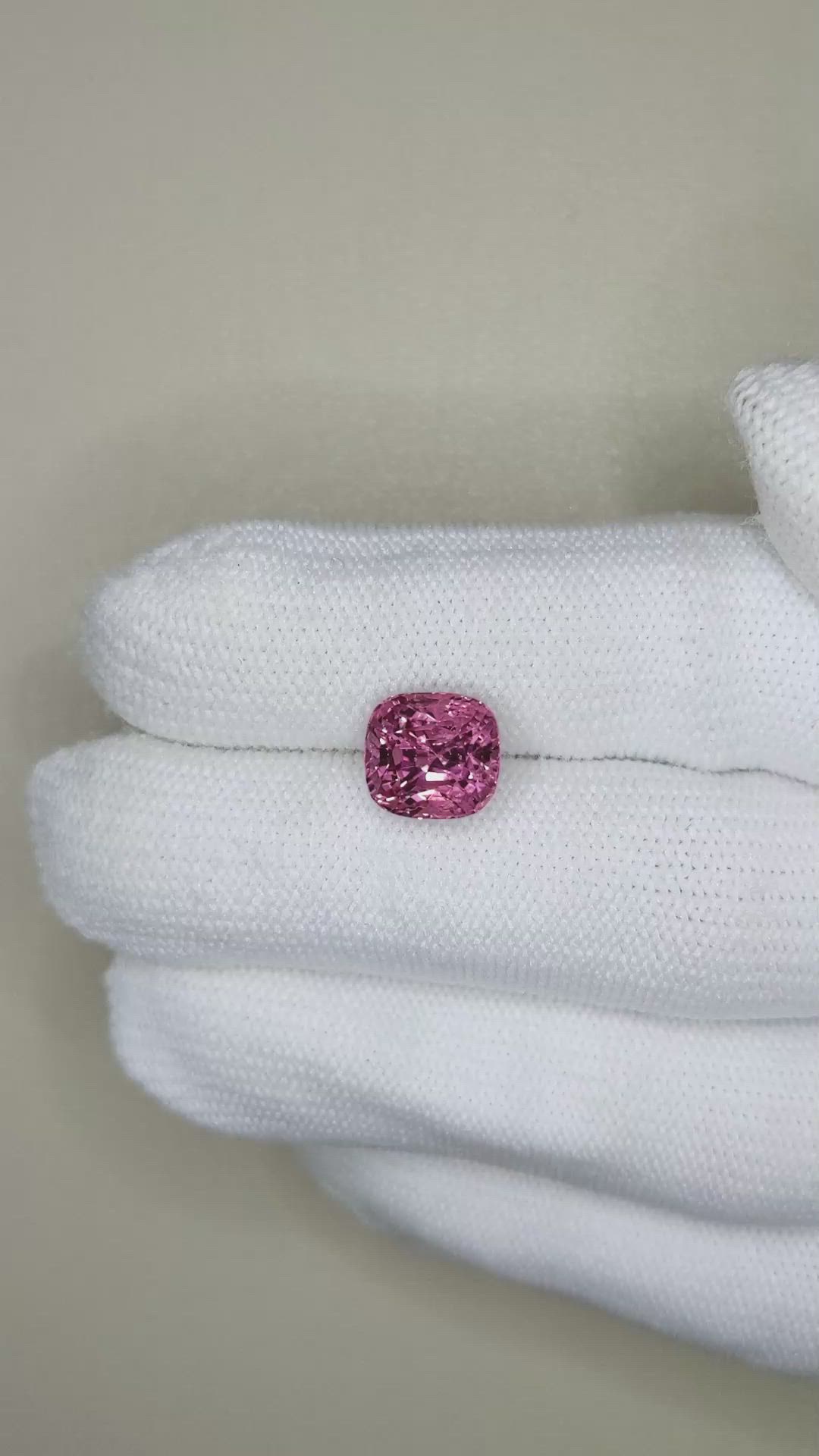4.54 Ct. Purplish Pink Spinel from Ceylon (Sri Lanka) Size Video