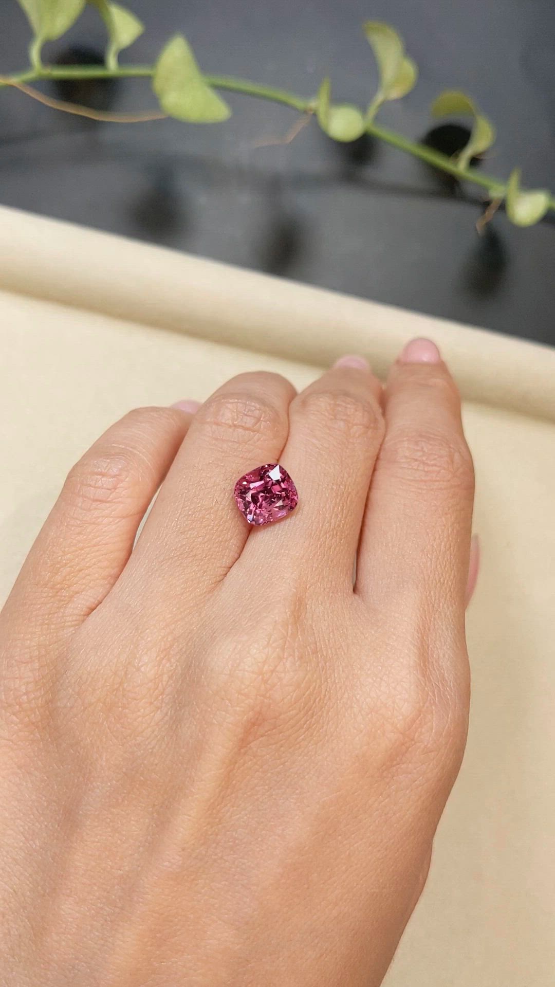 4.54 Ct. Purplish Pink Spinel from Ceylon (Sri Lanka) Size Video