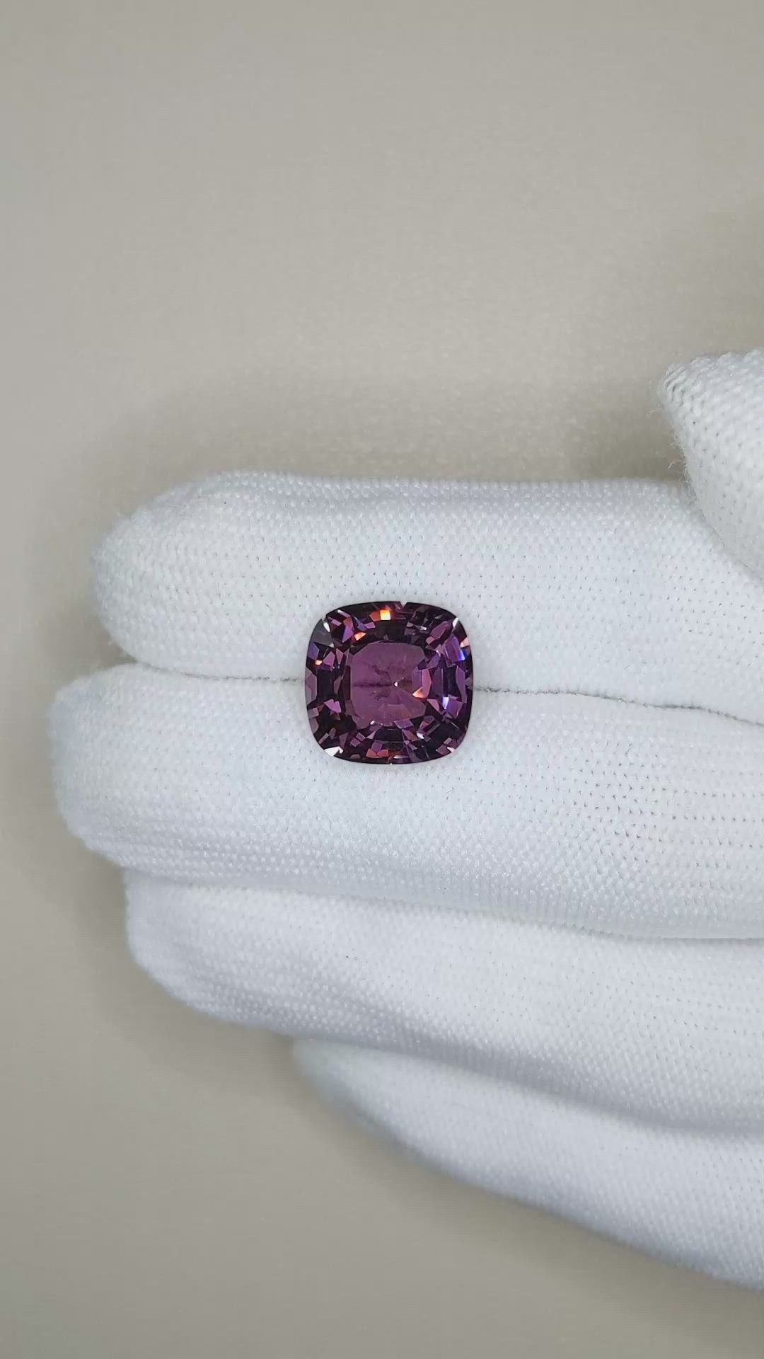 8.63 Ct. Purple Spinel from Ceylon (Sri Lanka) Size Video