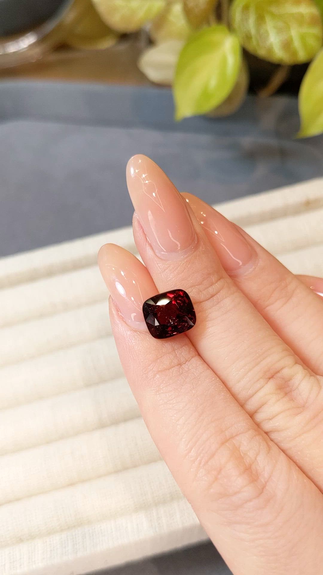 3.85 Ct. Red Spinel from Burma (Myanmar) Size Video