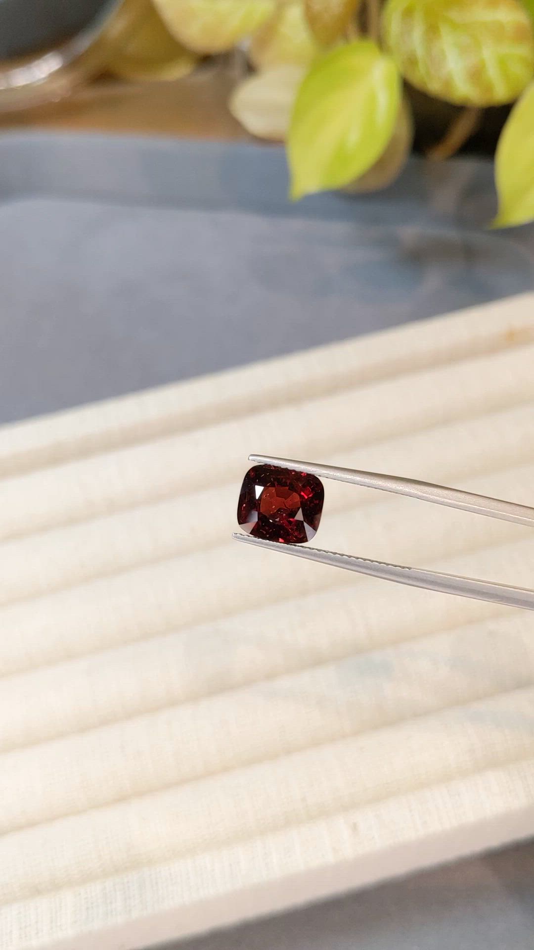 3.85 Ct. Red Spinel from Burma (Myanmar) Size Video