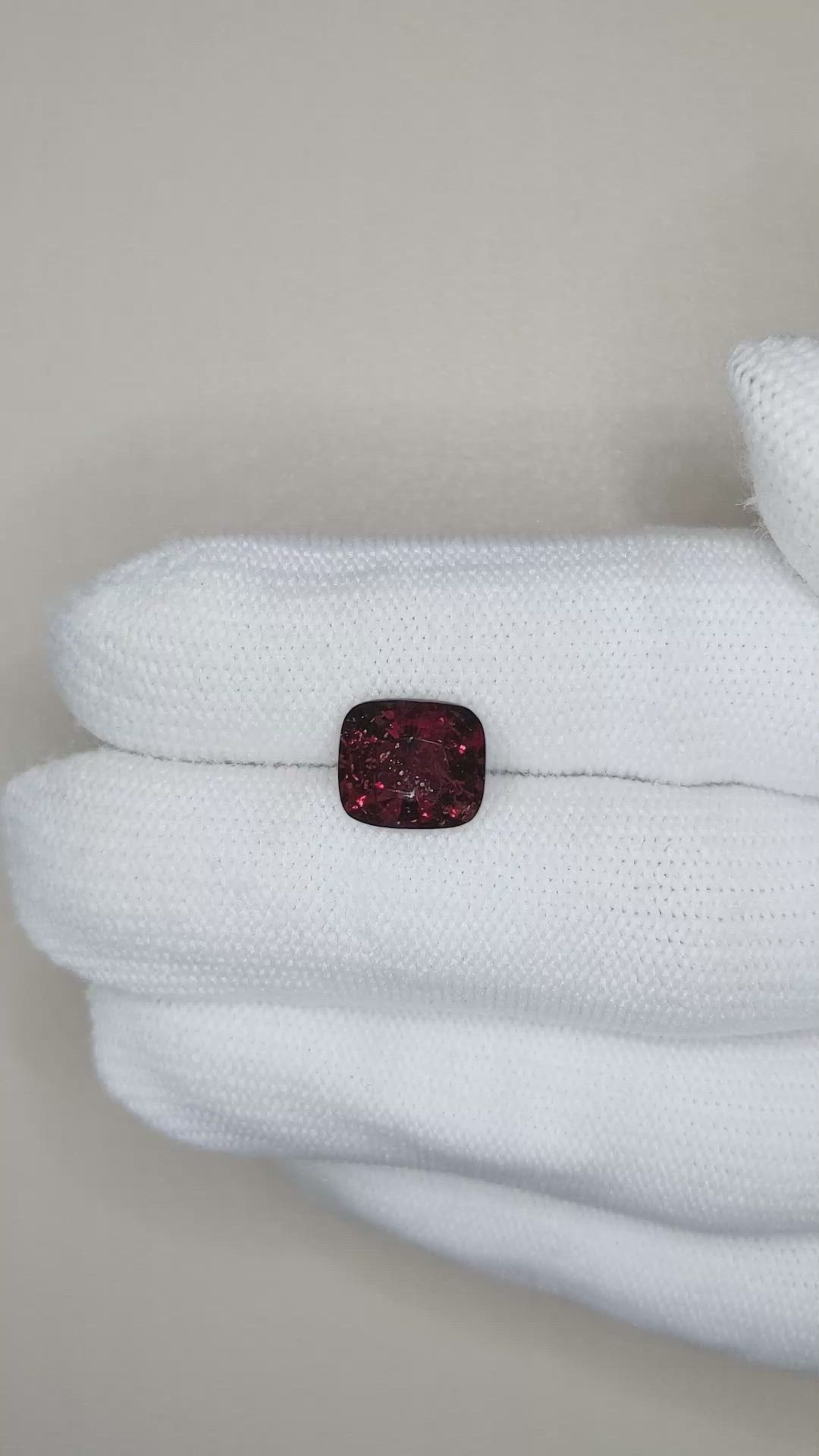 3.85 Ct. Red Spinel from Burma (Myanmar) Size Video