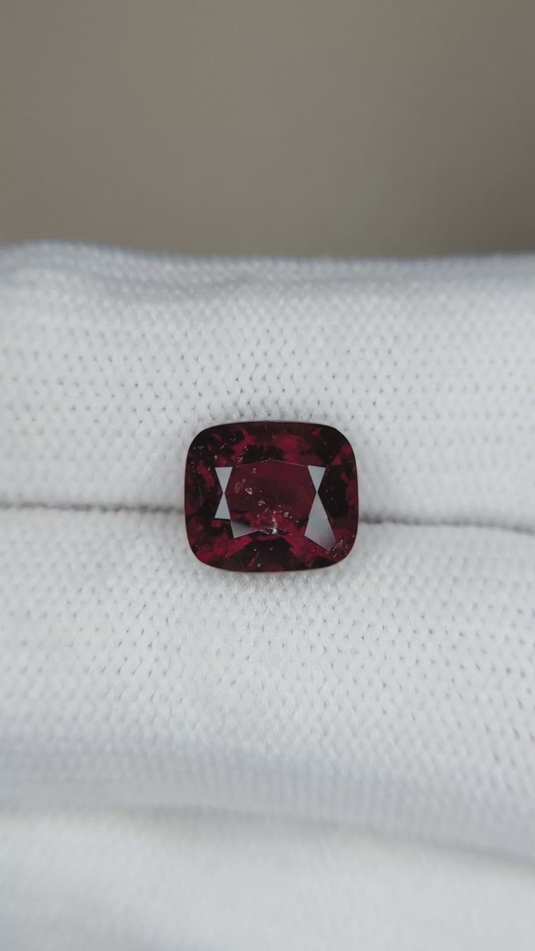 3.85 Ct. Red Spinel from Burma (Myanmar) Size Video