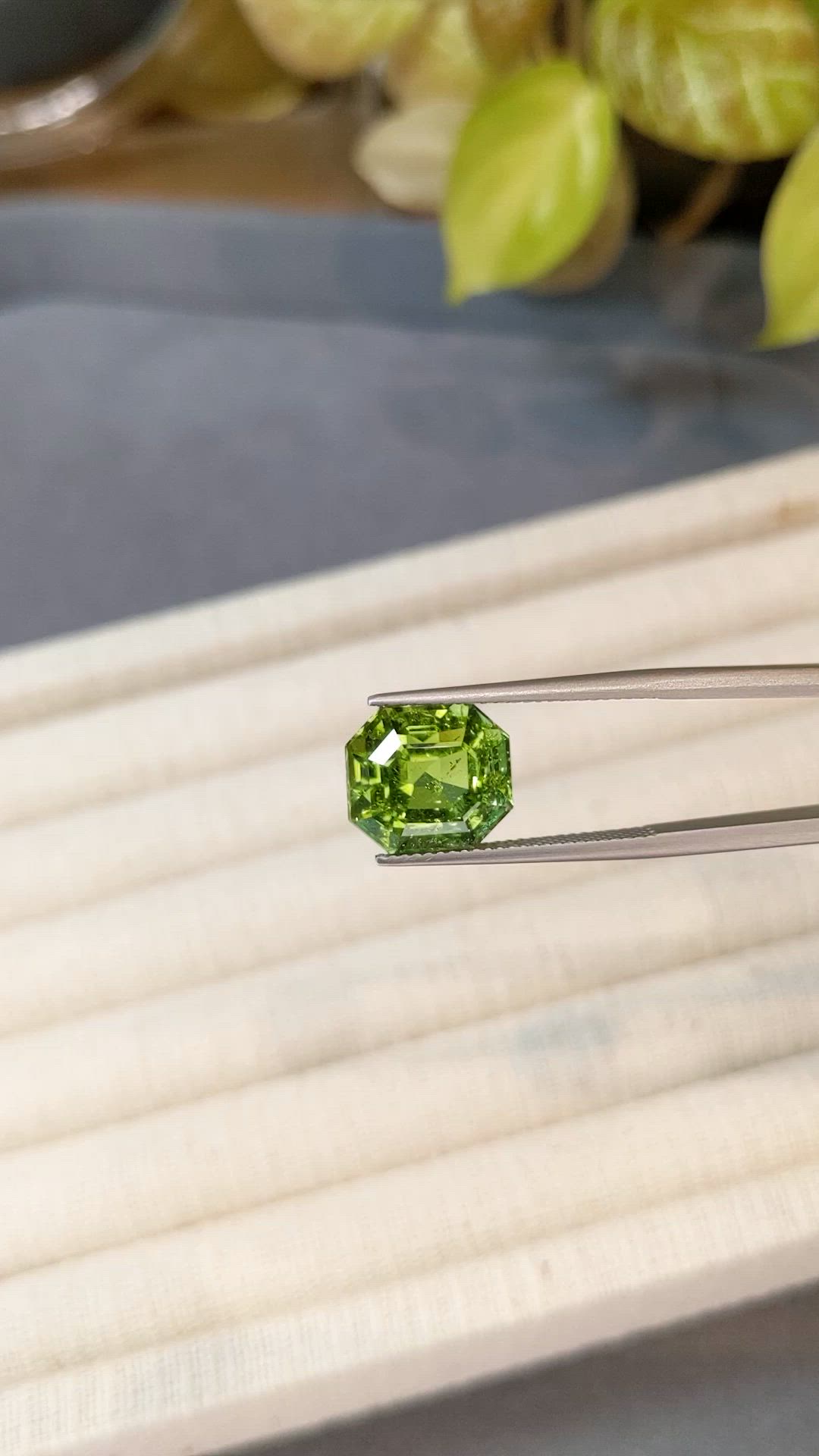 7.78 Ct. Yellowish Green Tourmaline from Brazil Size Video