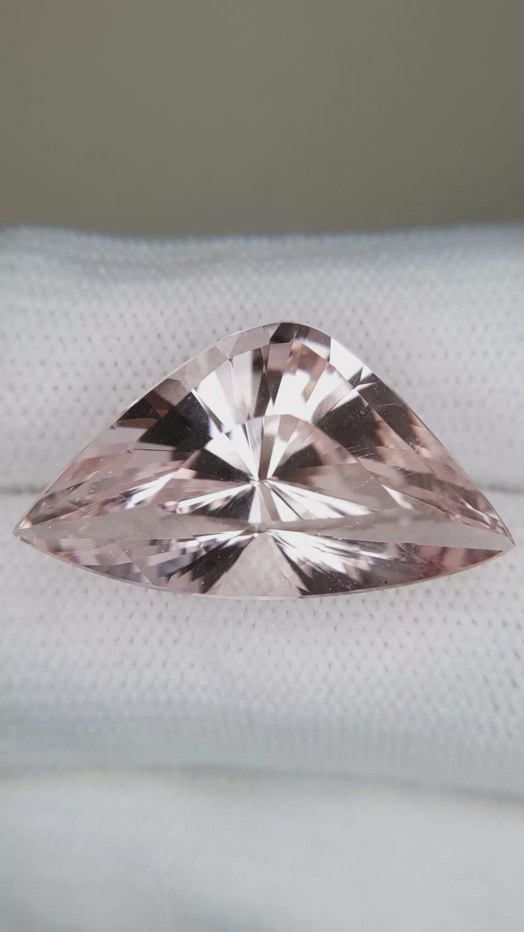 19.42 Ct. Peach Morganite from Brazil Size Video