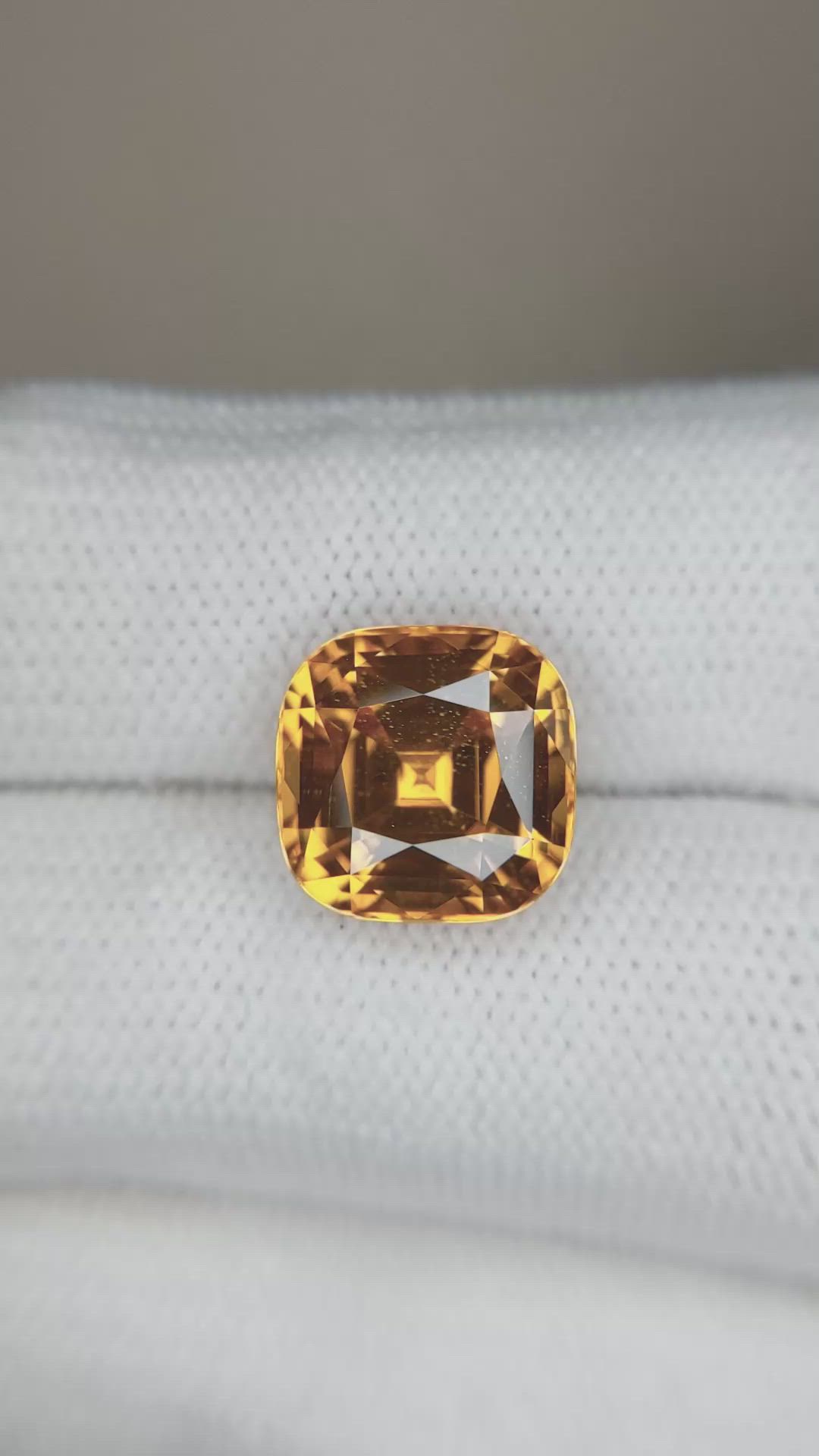 9.15 Ct. Brownish Orange Zircon from Brazil Size Video