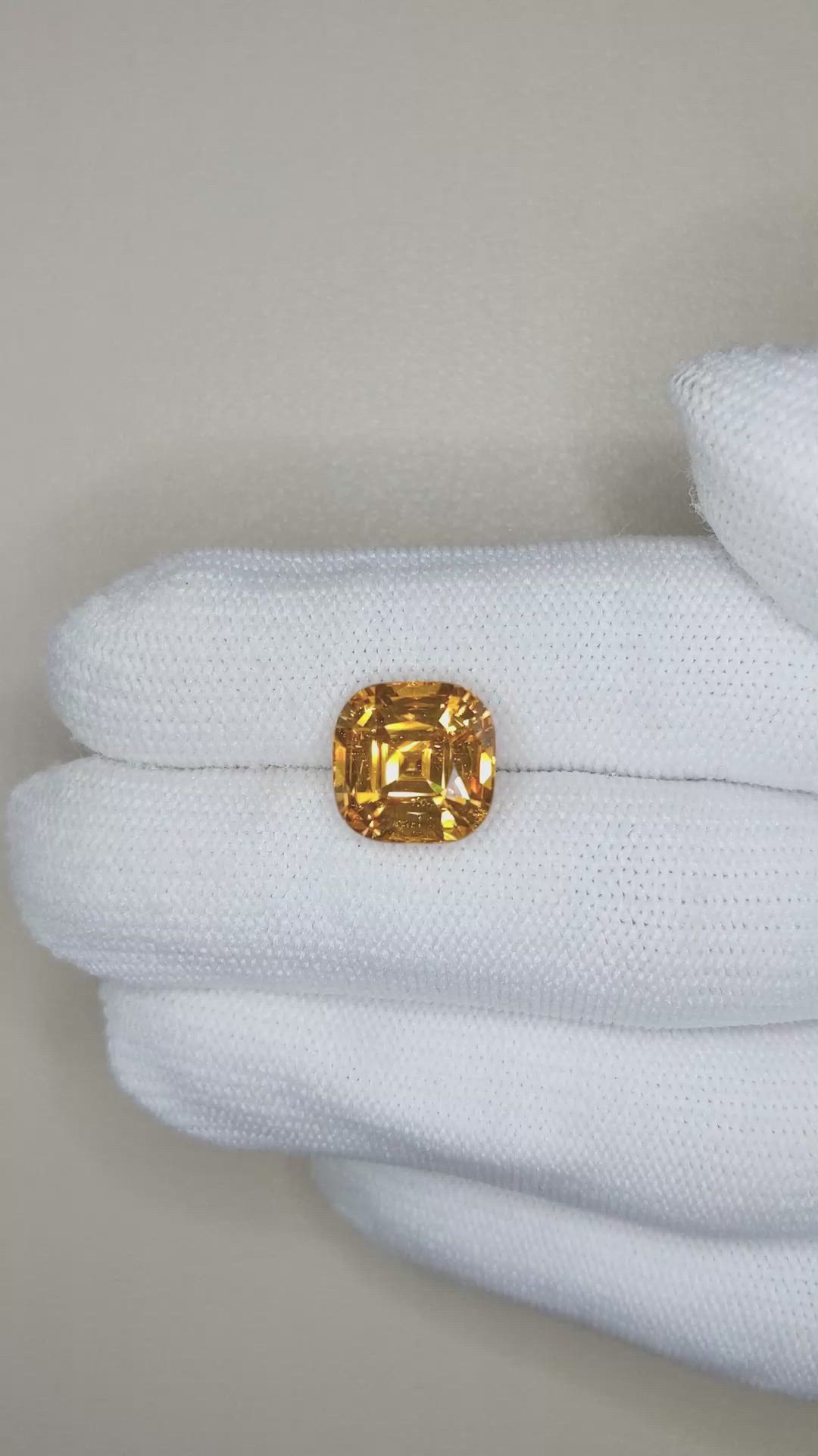 9.15 Ct. Brownish Orange Zircon from Brazil Size Video