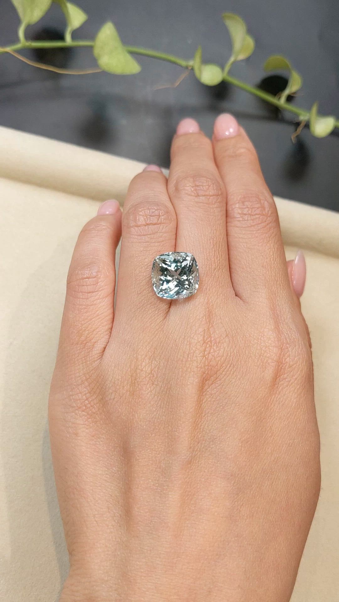 9.30 Ct. Greenish Blue Aquamarine from Brazil Size Video