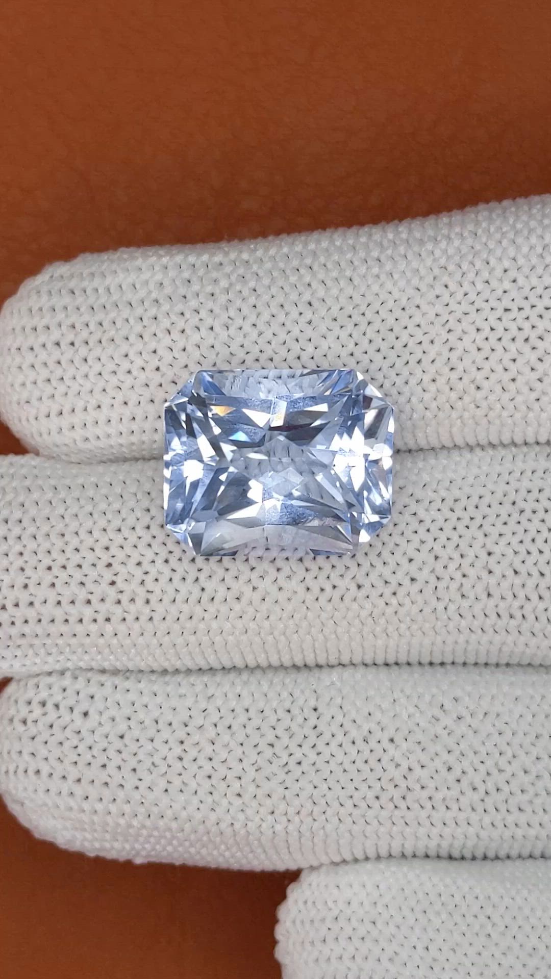 13.63 Ct. Blue Quartz from Brazil Size Video