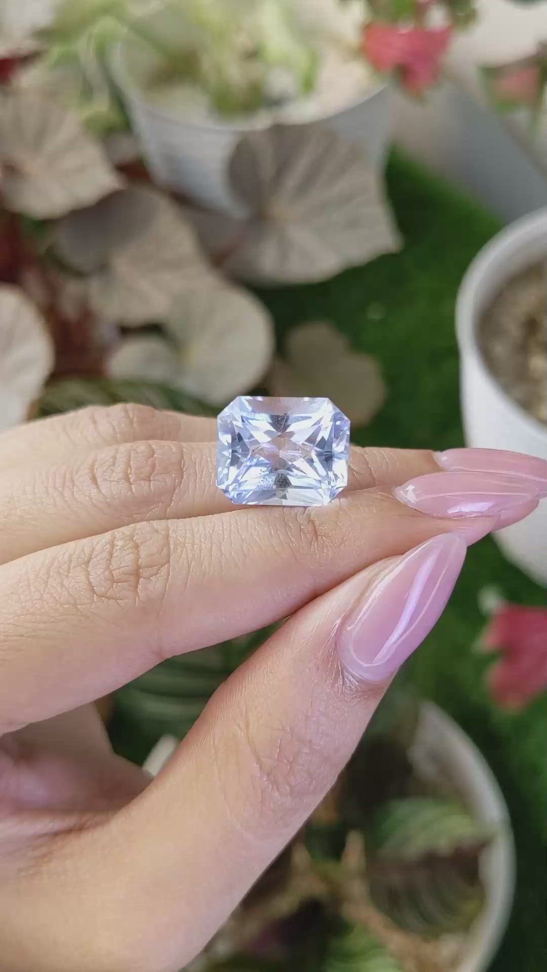 13.63 Ct. Blue Quartz from Brazil Size Video