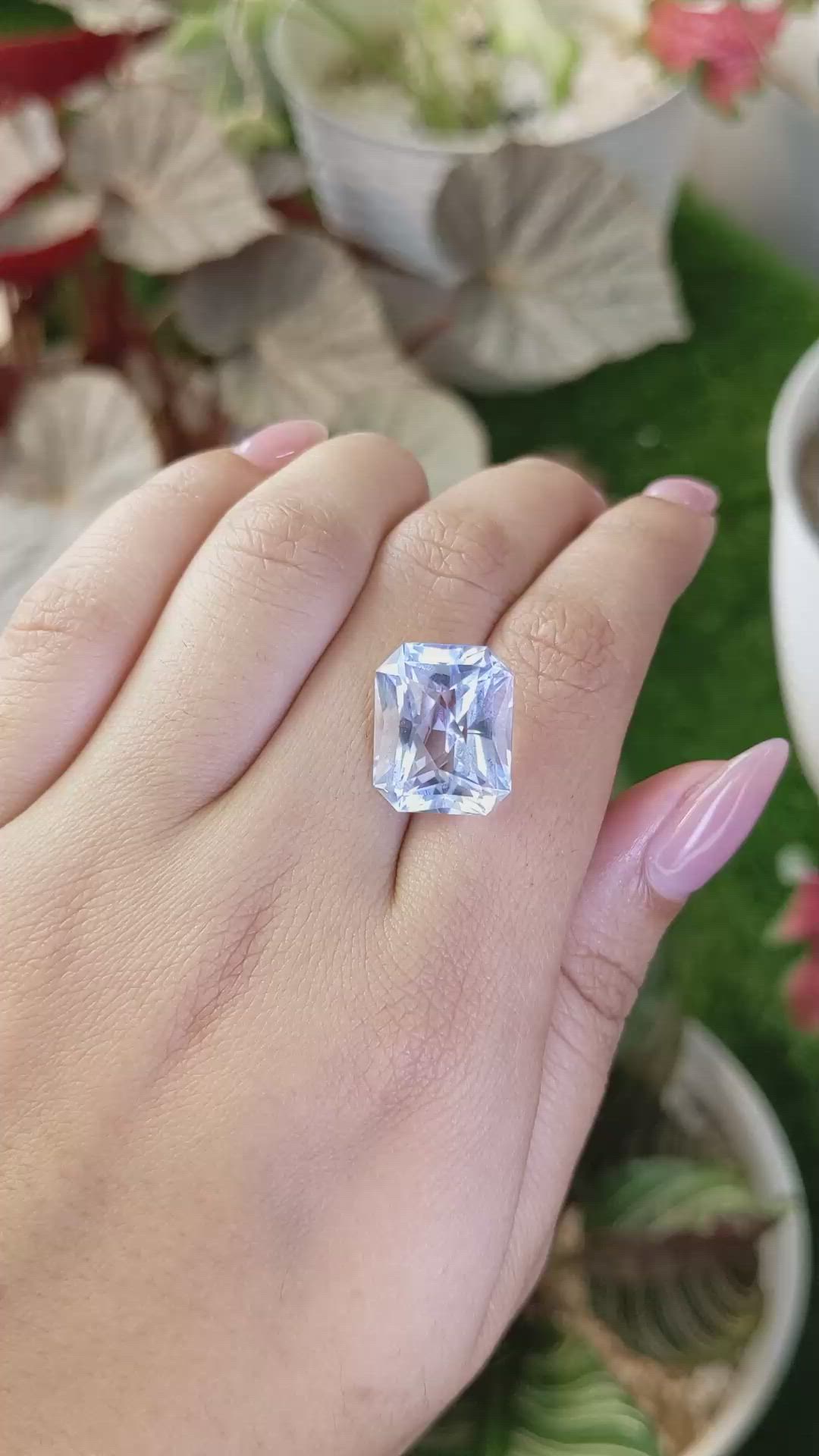 13.63 Ct. Blue Quartz from Brazil Size Video