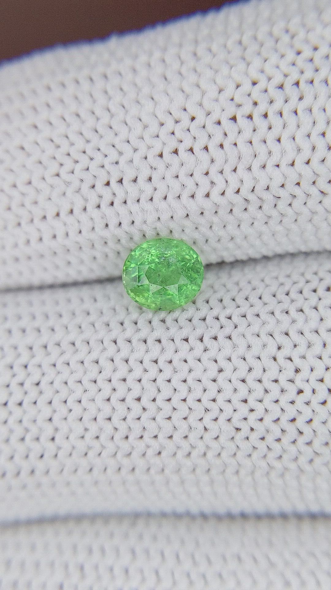 0.75 Ct. Tsavorite Garnet from Tanzania Size Video
