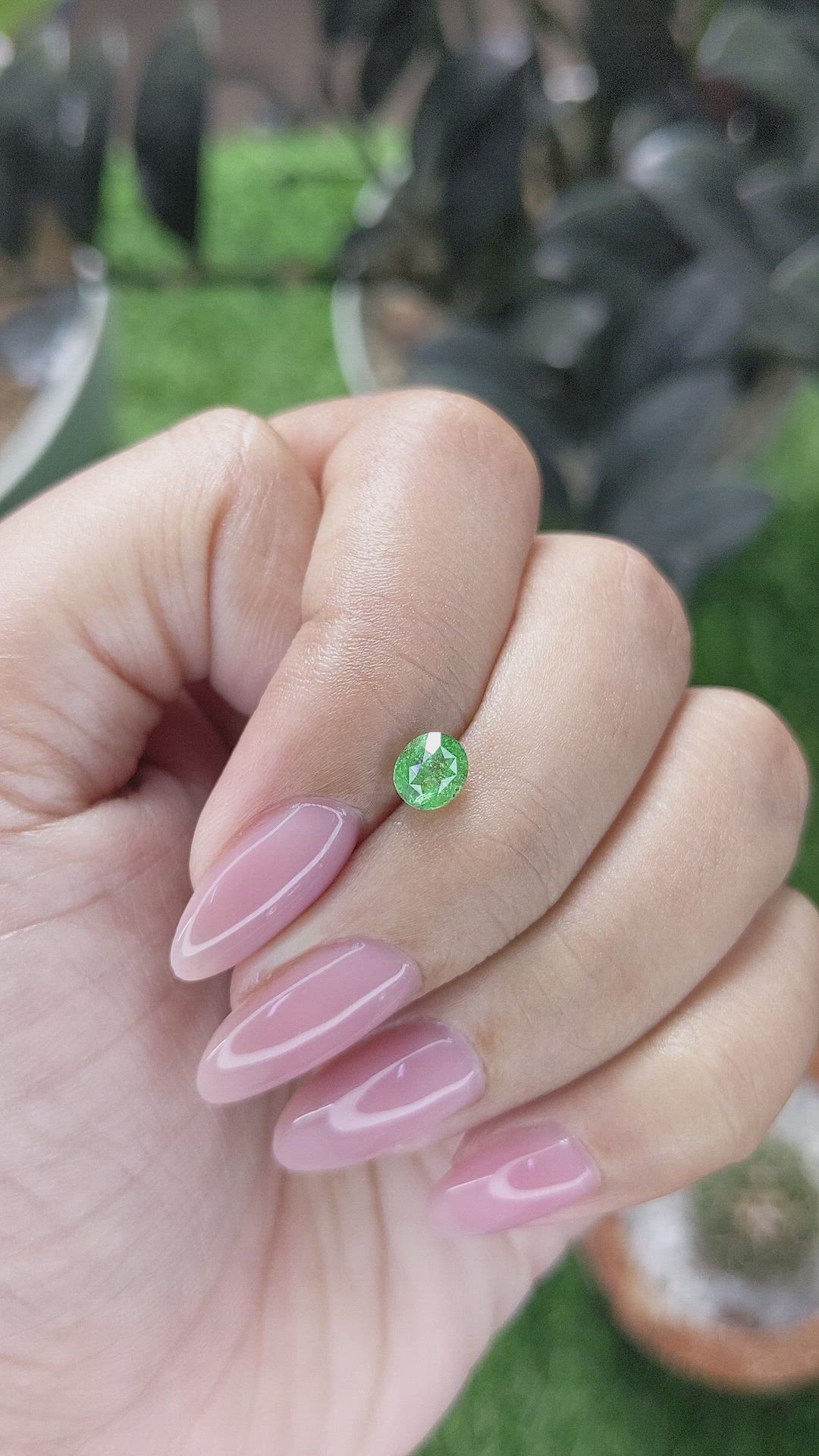 0.75 Ct. Tsavorite Garnet from Tanzania Size Video