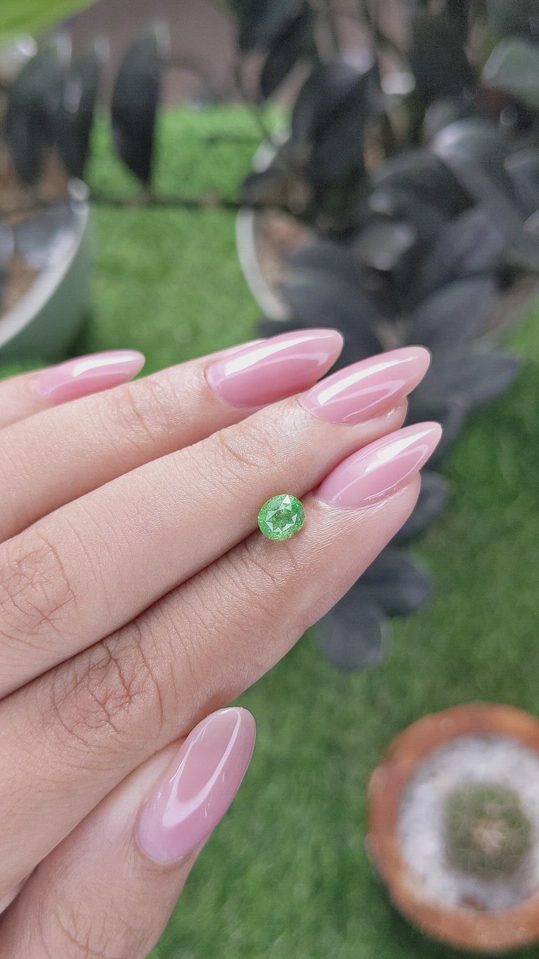 0.75 Ct. Tsavorite Garnet from Tanzania Size Video