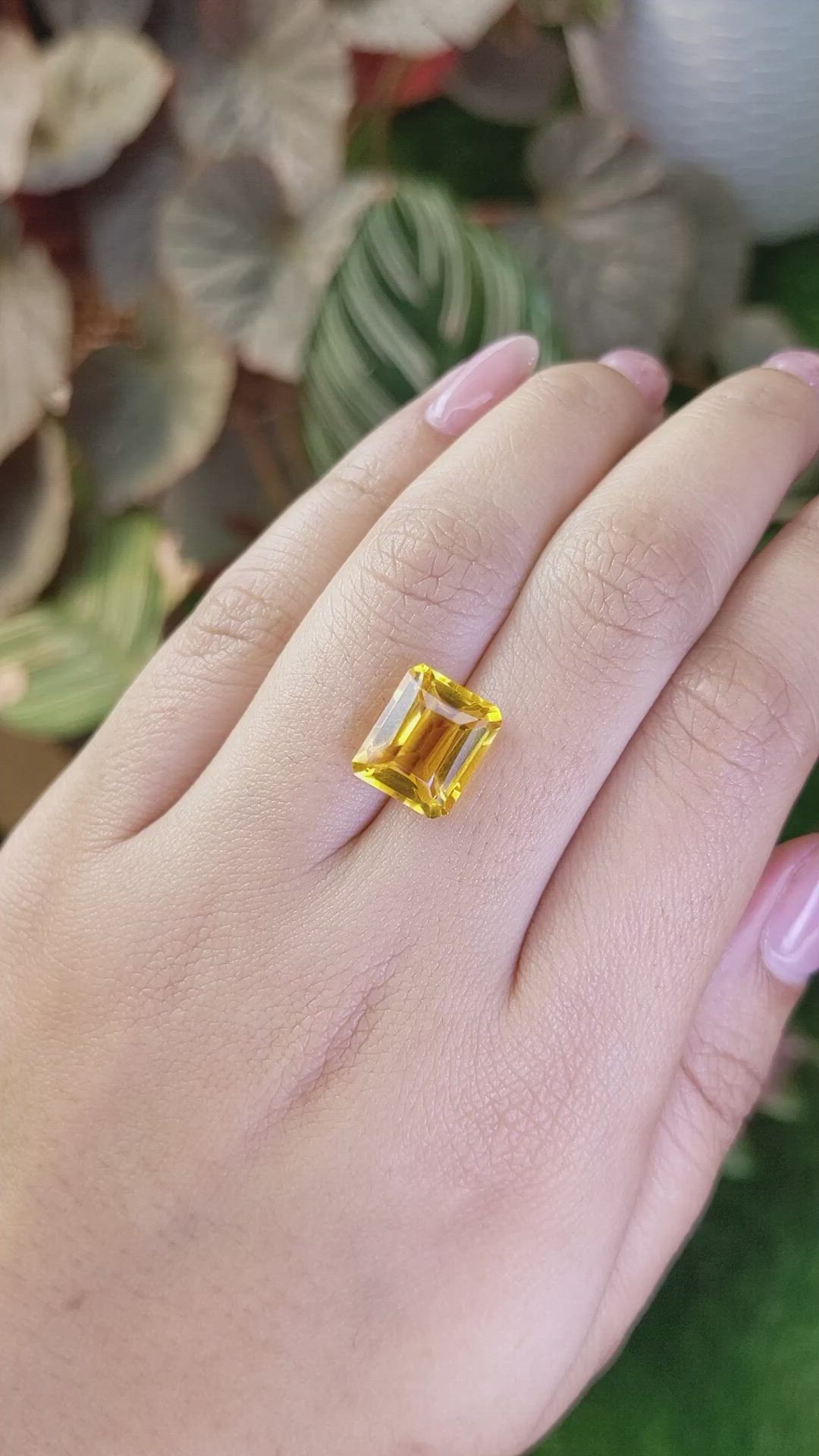 5.70 Ct. Yellowish Orange Citrine from Brazil Size Video