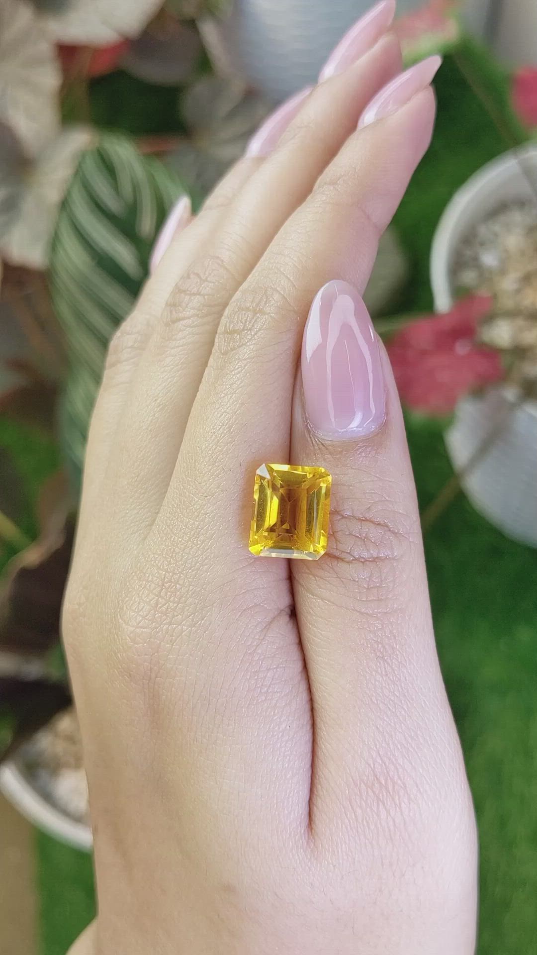 5.70 Ct. Yellowish Orange Citrine from Brazil Size Video