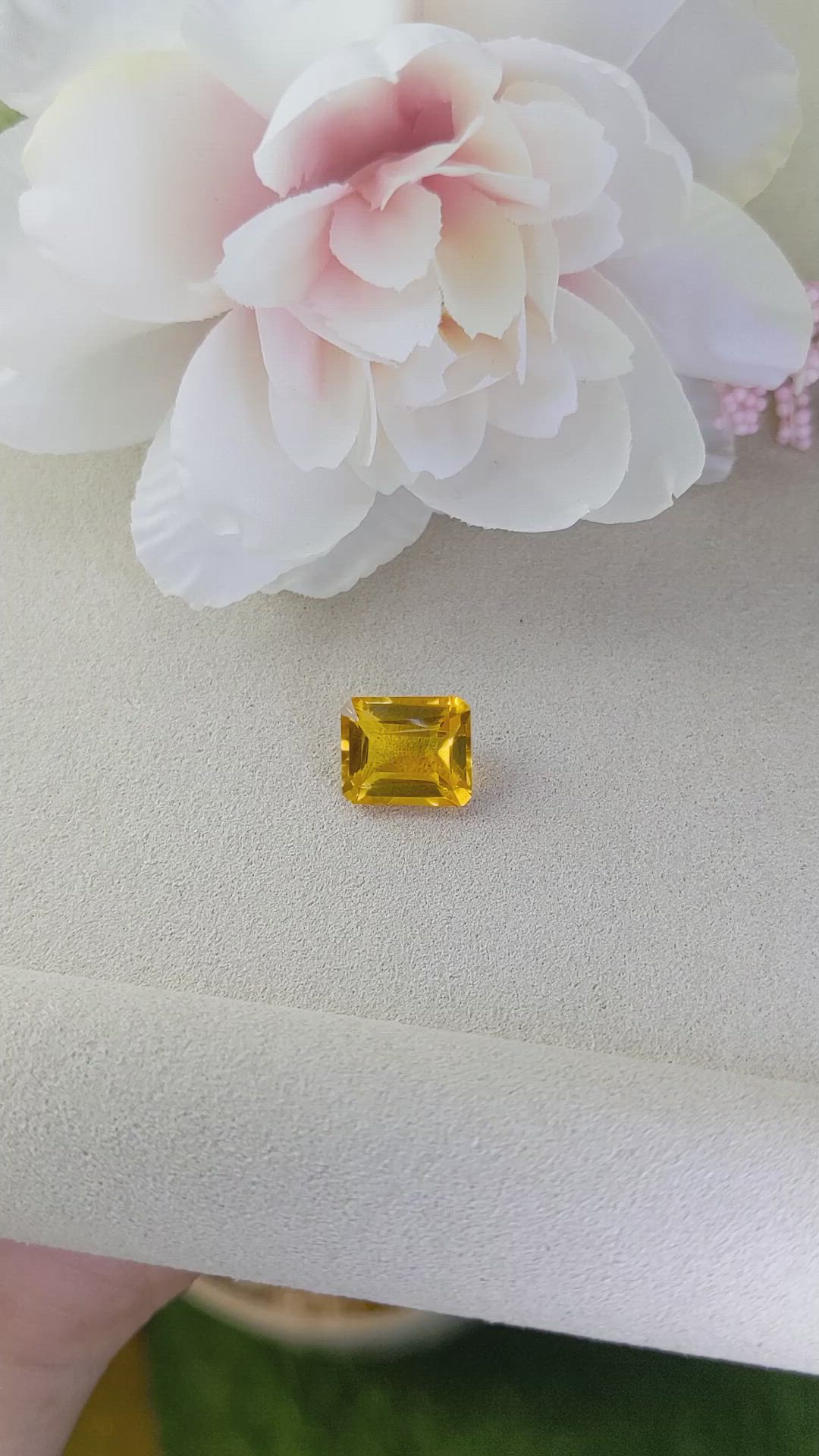 5.70 Ct. Yellowish Orange Citrine from Brazil Size Video