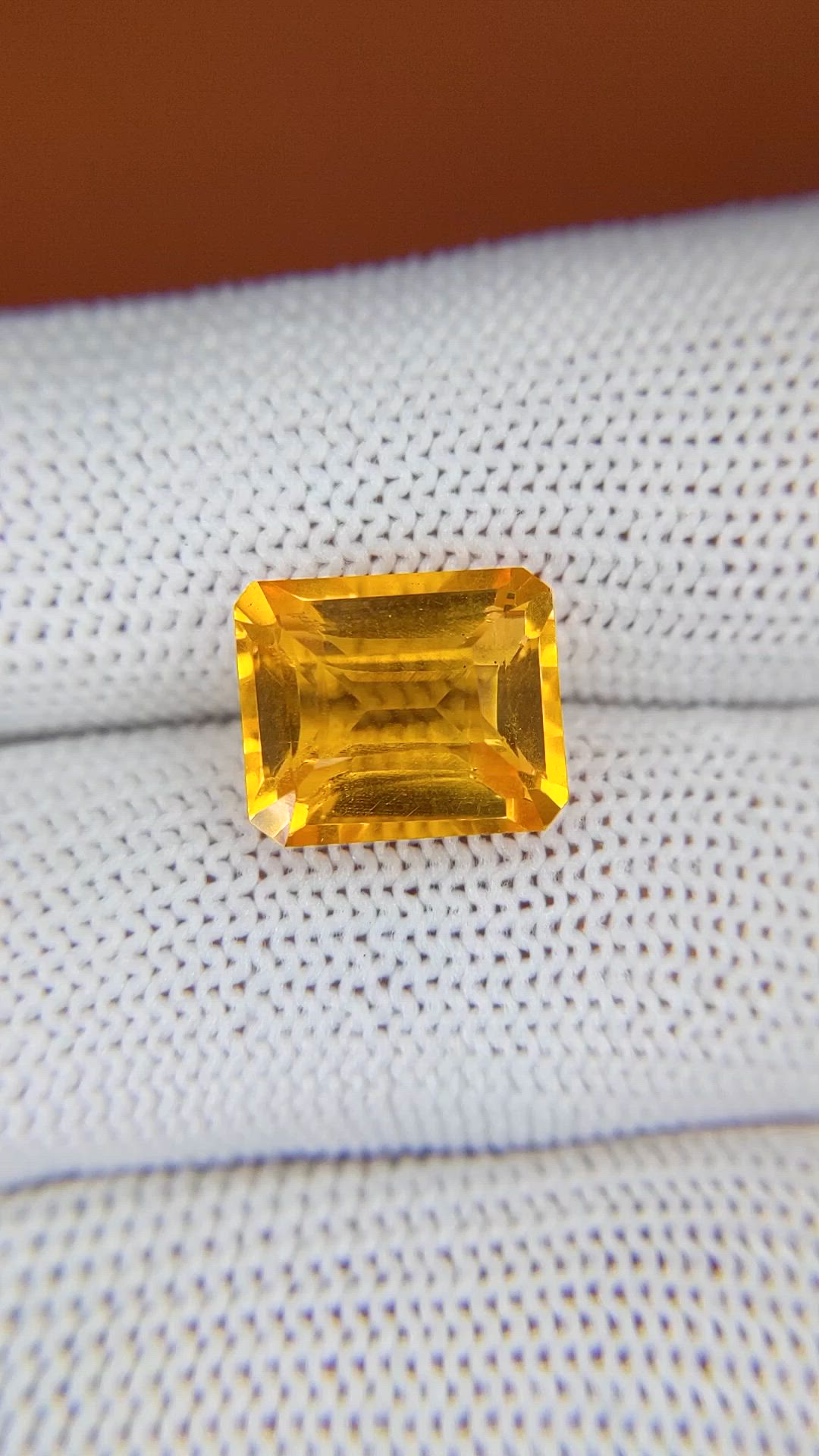 5.70 Ct. Yellowish Orange Citrine from Brazil Size Video
