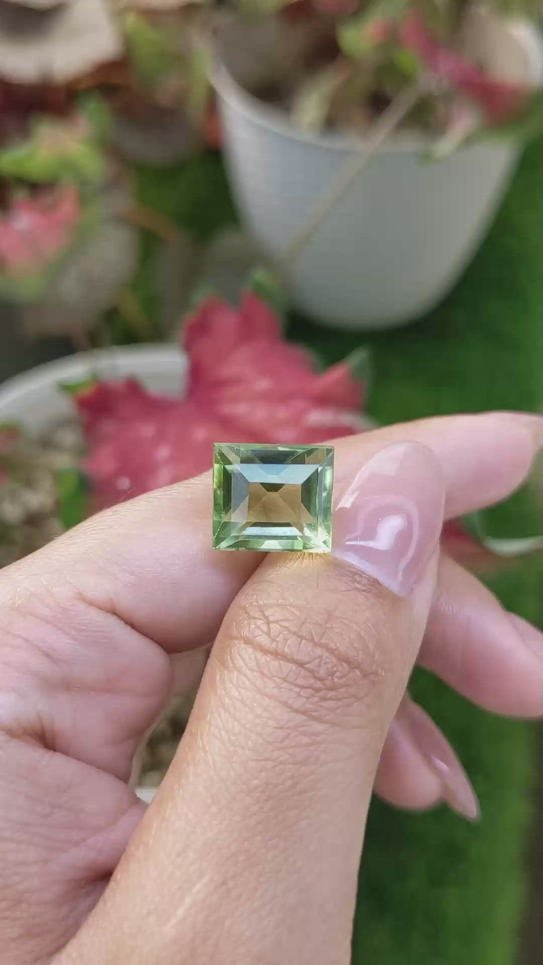 10.47 Ct. Yellowish Green Prasiolite from Madagascar Size Video