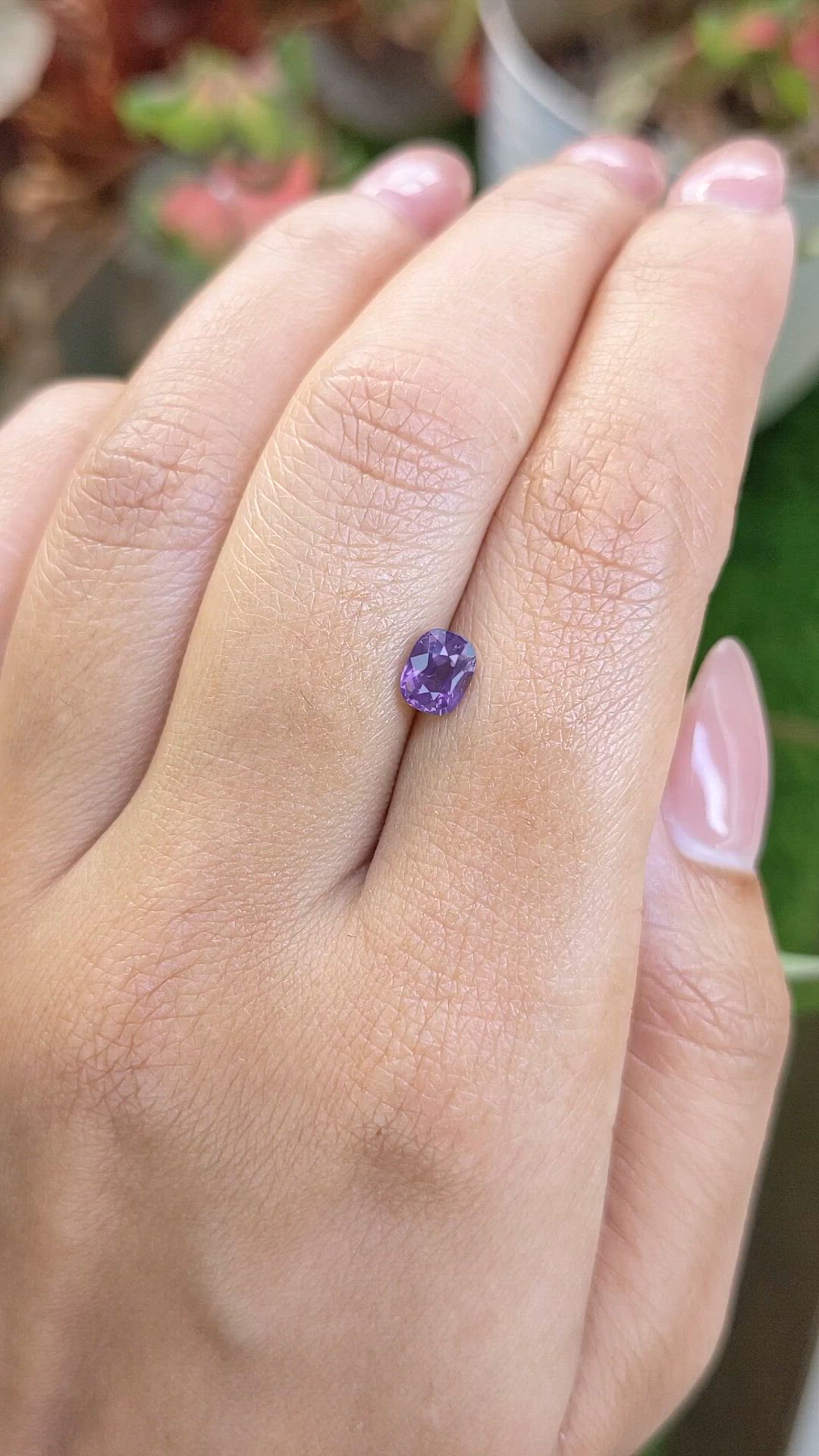 0.79 Ct. Pinkish Purple Spinel from Ceylon (Sri Lanka) Size Video