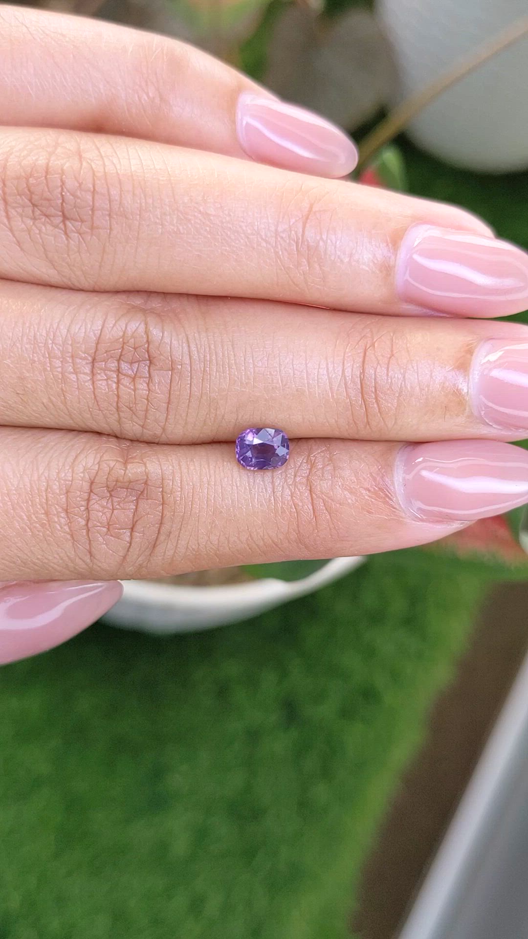 0.79 Ct. Pinkish Purple Spinel from Ceylon (Sri Lanka) Size Video